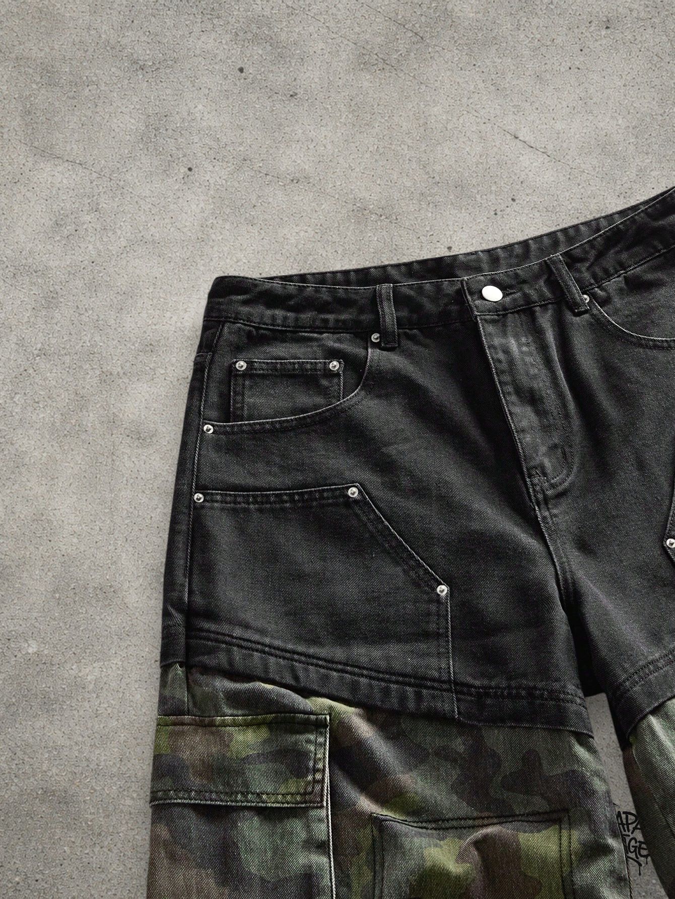 Japanese Brand Cargo gray jeans shorts Size US 32 / EU 48 - 3 Thumbnail
