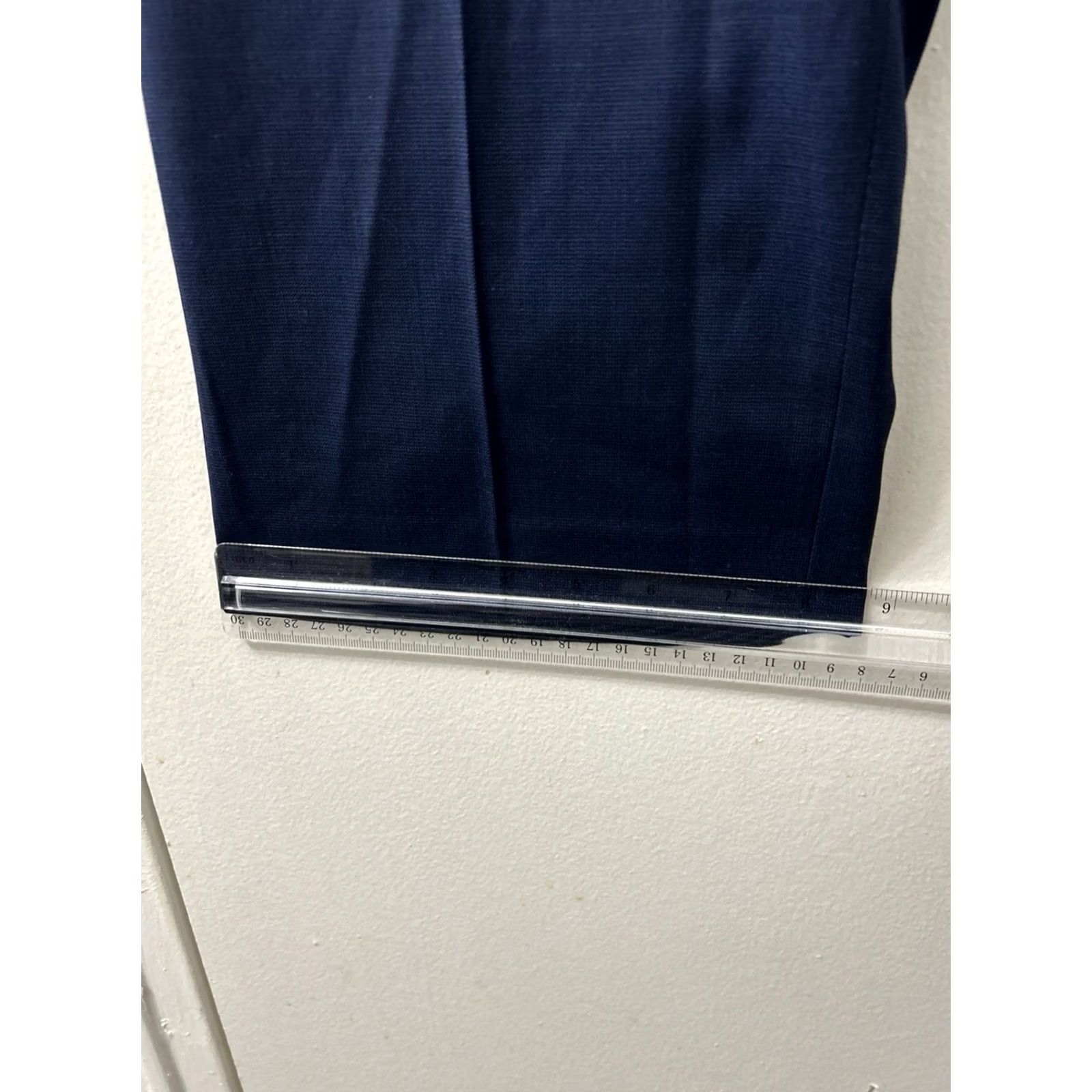 Vintage VINTAGE? No. Michael Strahan Collection Dress Pants Mens 42x32 Navy Blue Wool Blend Trousers Size US 42 / EU 58 - 5 Thumbnail