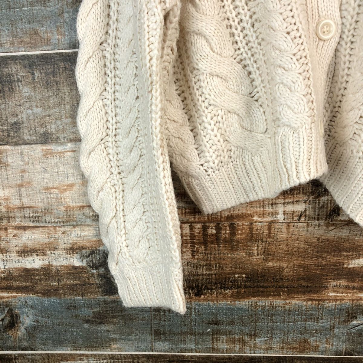 Global Work × Homespun Knitwear Global Work Brown Cardigan Knitwear #A2183 Size M / US 6-8 / IT 42-44 - 6 Thumbnail