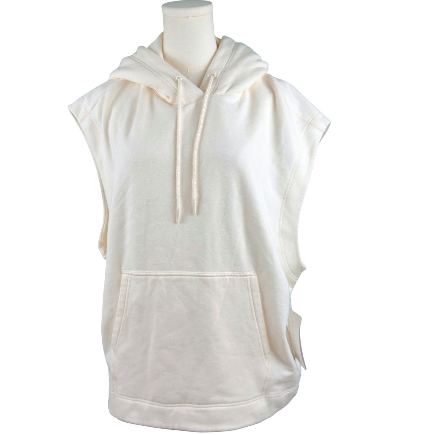 Athleta Athleta Retroplush Cocoon Hoodie Sweatshirt White LARGE Size L / US 10 / IT 46 - 3 Thumbnail