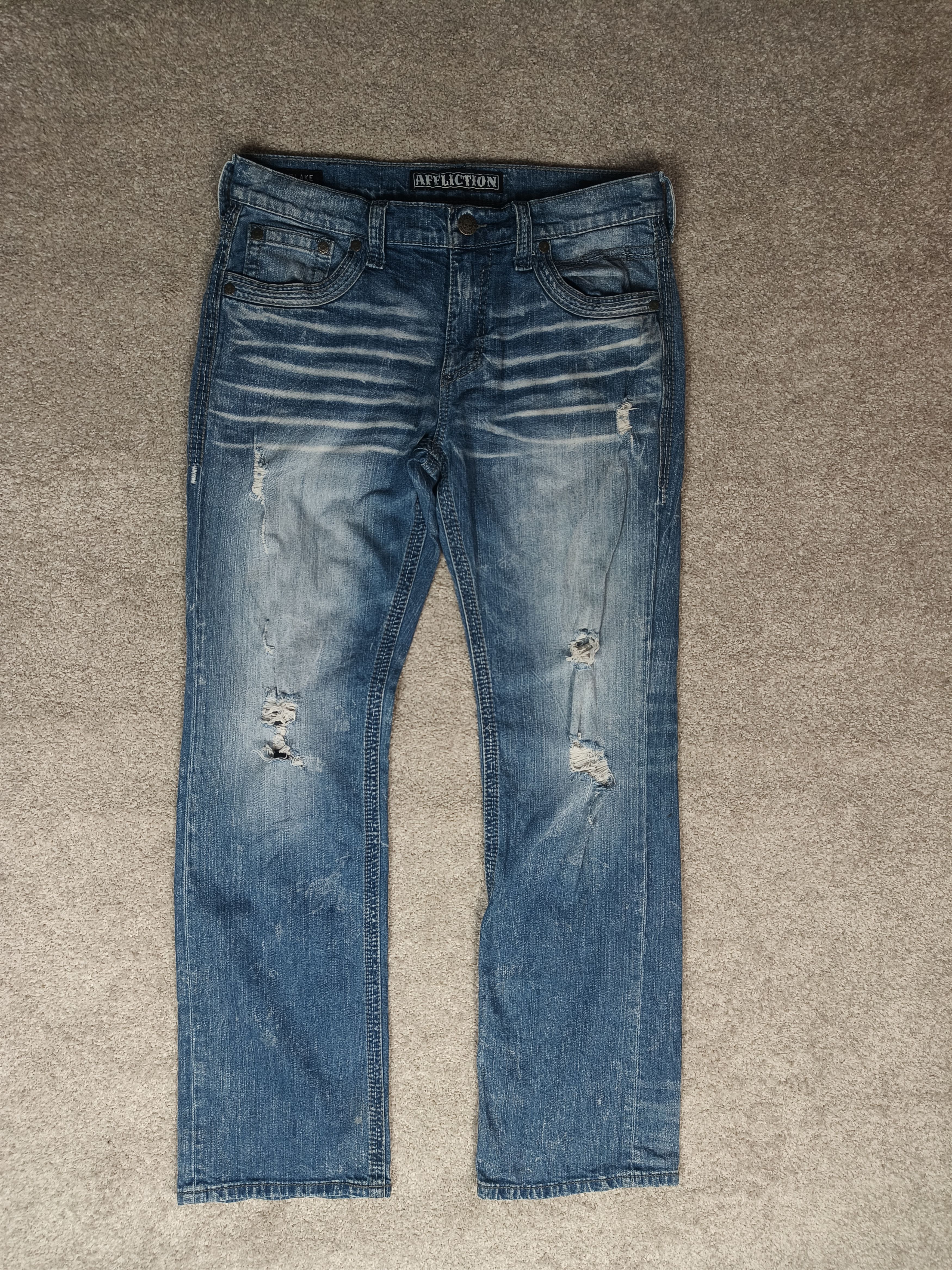 Affliction Affliction Blake Jeans Medium Wash Signature Pocket Size US 34 / EU 50 - 3 Thumbnail