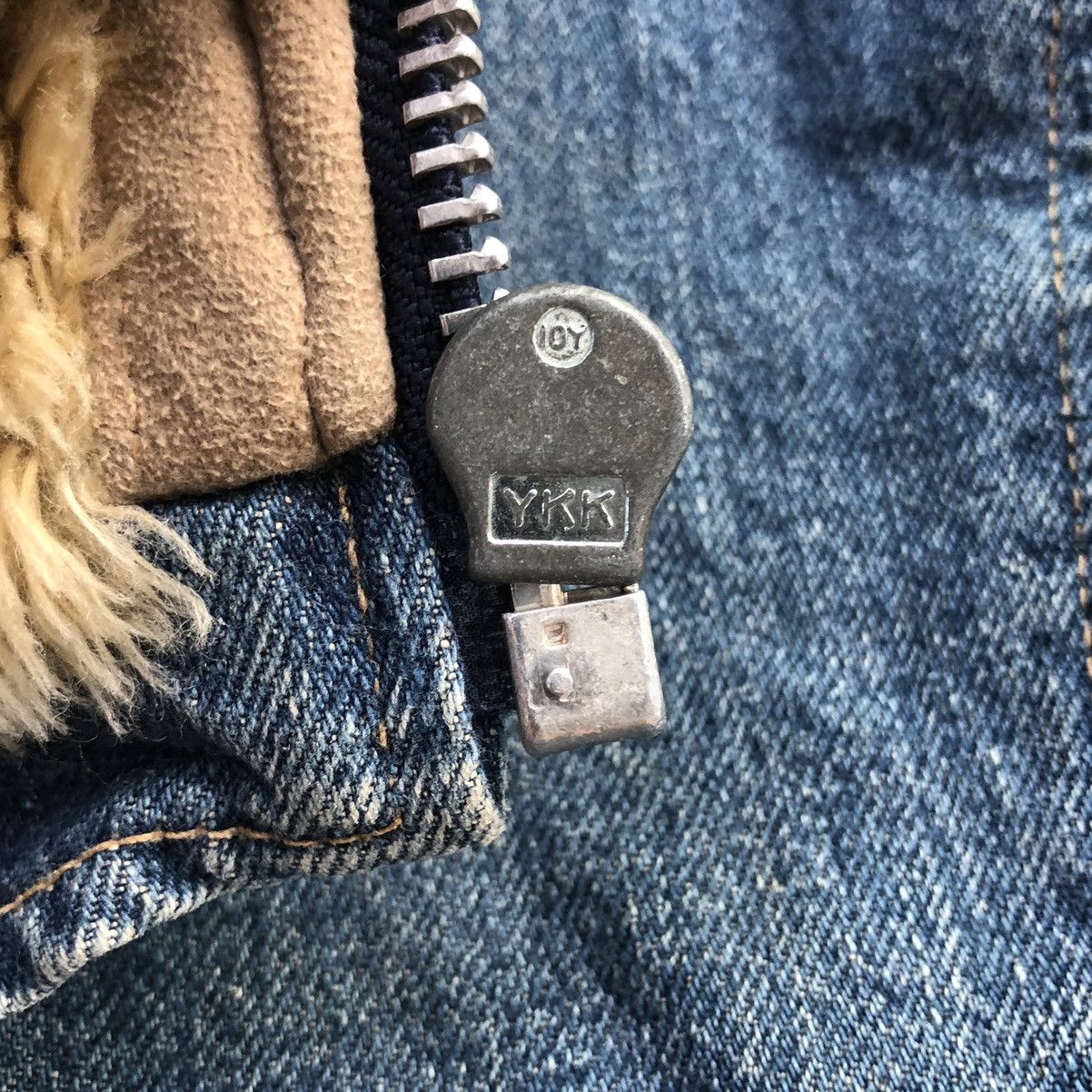 Edwin VTG Edwin Motorcycle Rider Double Fur Collar Denim Jacket Size US M / EU 48-50 / 2 - 17 Thumbnail