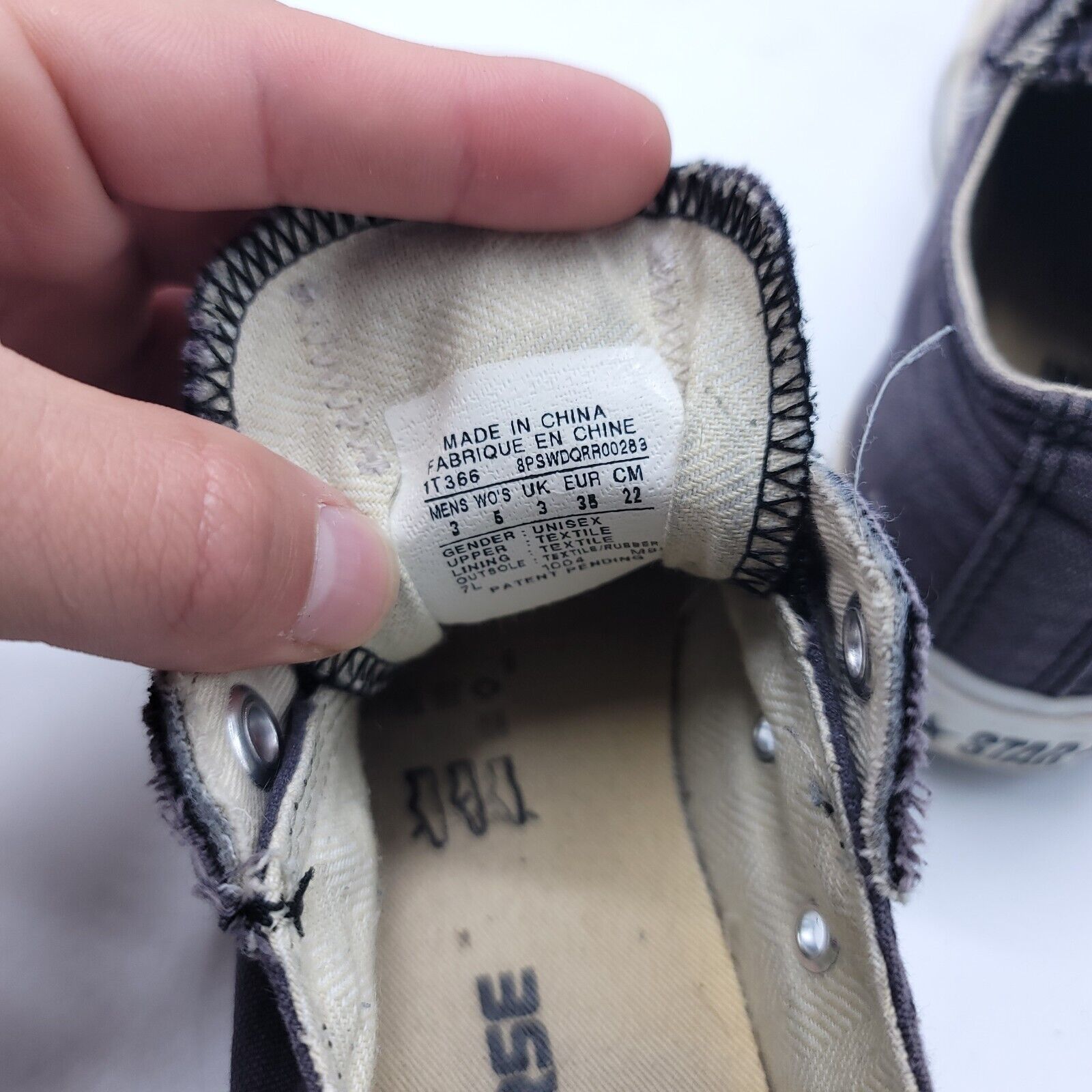 Converse Converse All Star Sneaker Shoe Women Size 5 1T366 Gray White Size US 5 / IT 35 - 8 Thumbnail