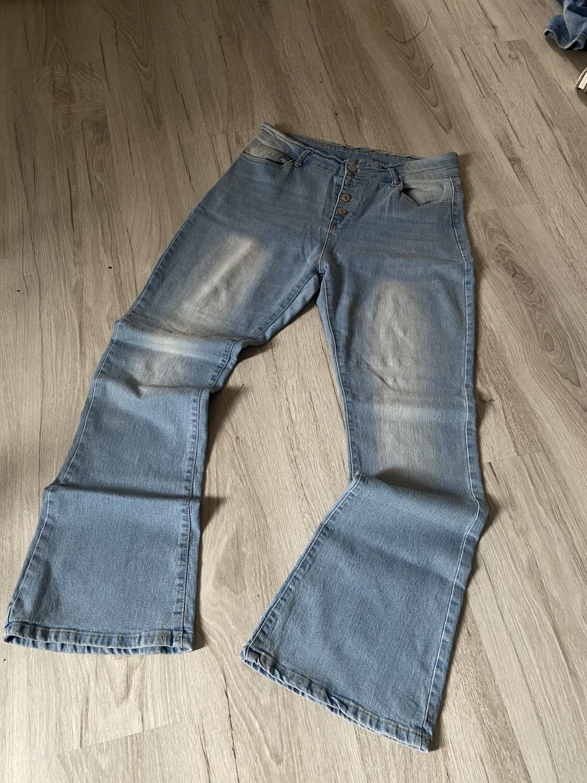 Japanese Brand Inspired By If Six Was Nine Flared Avan Jeans-Y2K Drip Size US 33 - 14 Thumbnail