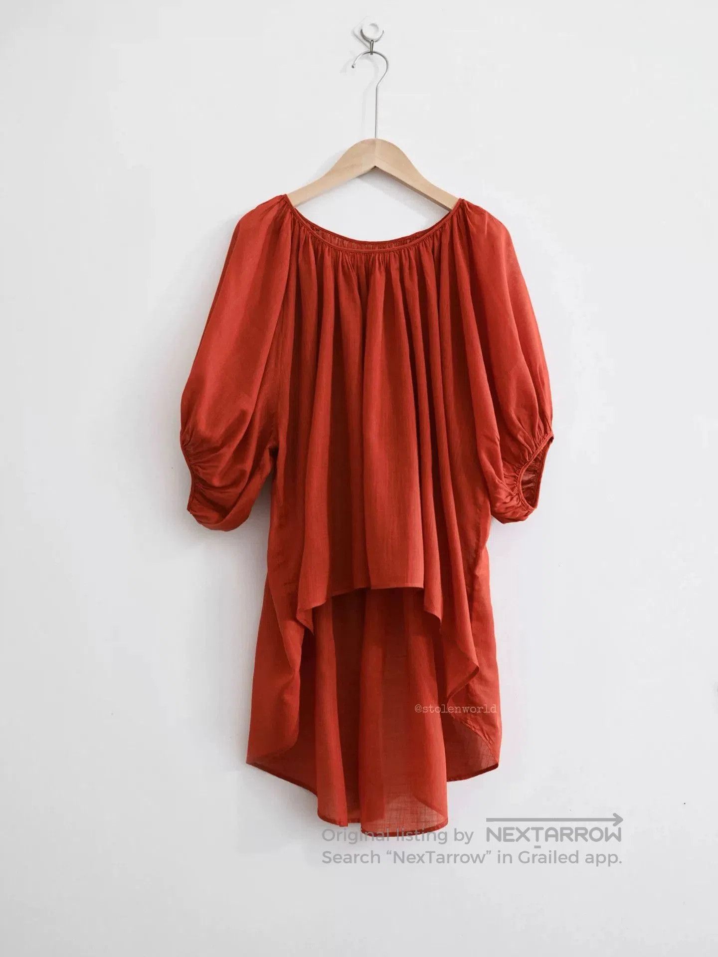 Kapital vintage rust red lantern sleeve top. Size S / US 4 / IT 40 - 5 Thumbnail