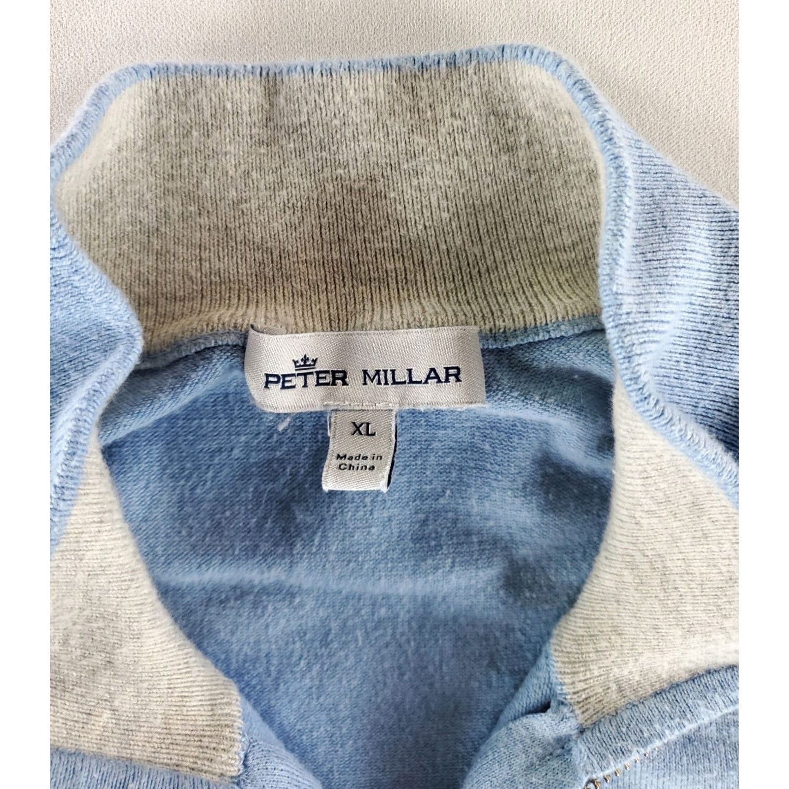 Peter Millar Peter Millar Crown Soft 1/4 Zip Pullover Sweater Blue Mens XL Size US XL / EU 56 / 4 - 2 Thumbnail