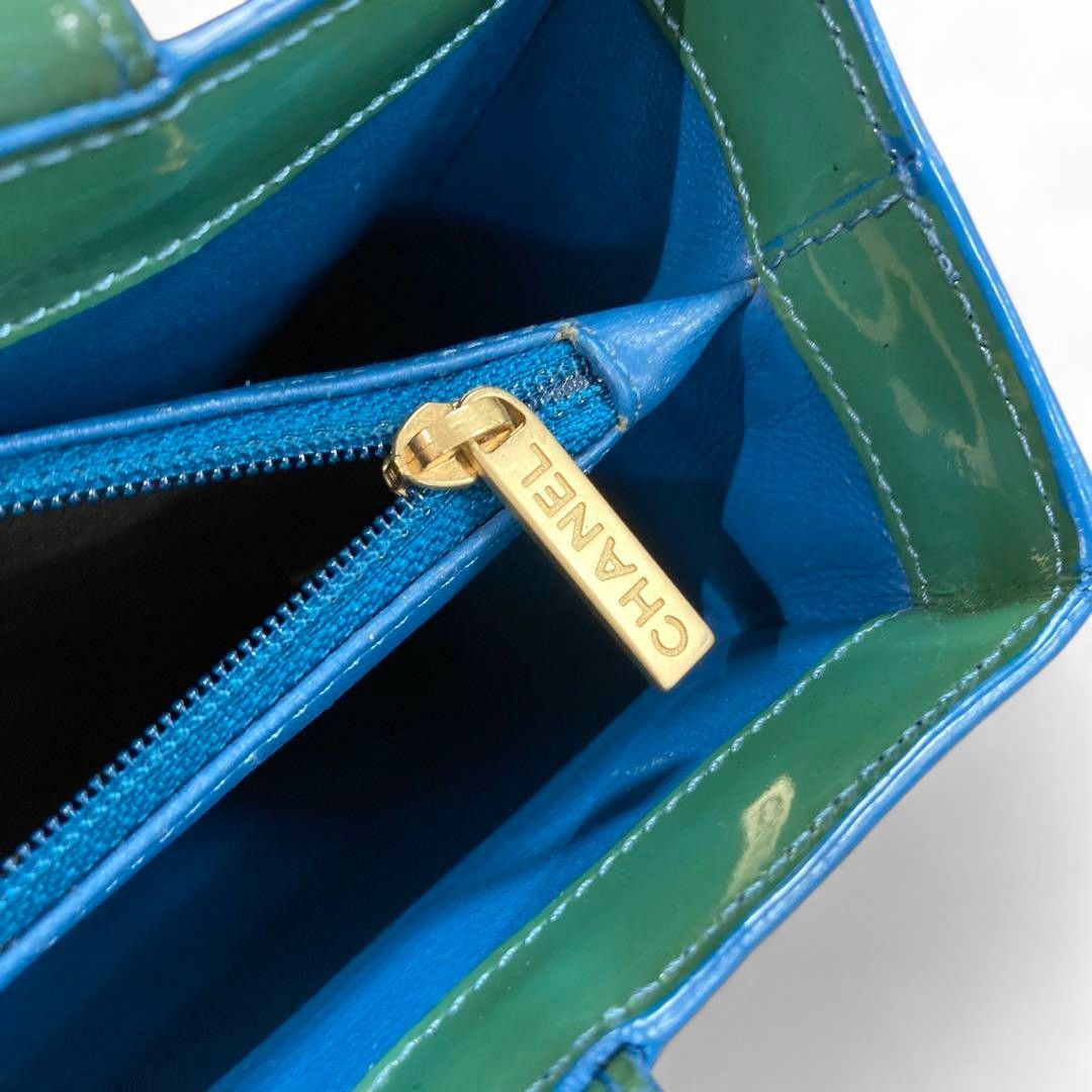 Chanel Chanel - Tote Logo Shoulder Bag Nylon Blue Greenish Size ONE SIZE - 8 Thumbnail