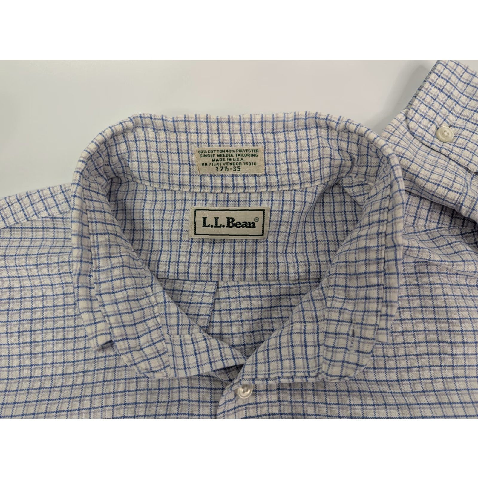 Vintage VINTAGE L.L. Bean Shirt Mens 17.5-35 Button Up Single Needle Tailoring Made in USA Size US XXL / EU 58 / 5 - 7 Thumbnail
