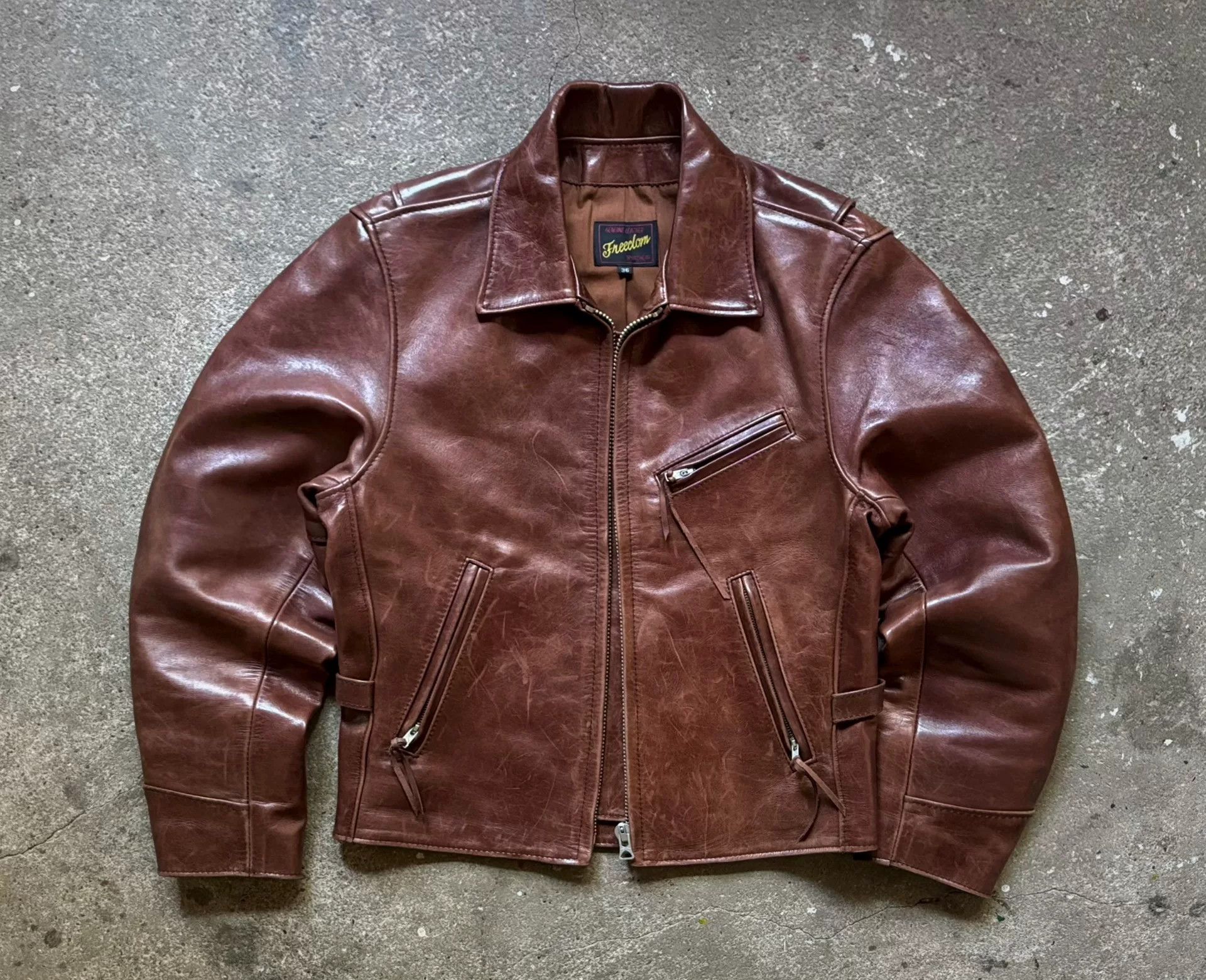 Vintage Freedom Dragon Tattoo Leather Jacket | Grailed