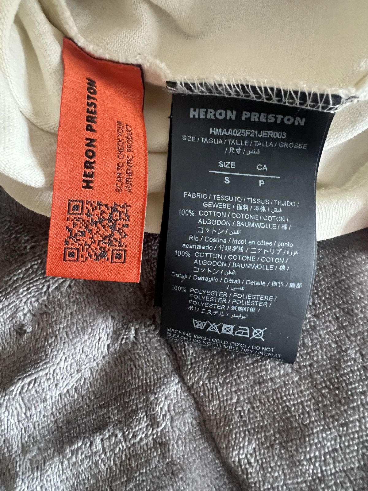 Heron Preston Heron Preston Tee Cream Size US S / EU 44-46 / 1 - 5 Thumbnail