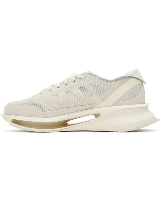 Y-3 × Yohji Yamamoto o1s22i1n0125 S-Gendo Run Low-Top Sneakers in Beige Size US 11.5 / EU 44-45 - 3 Thumbnail