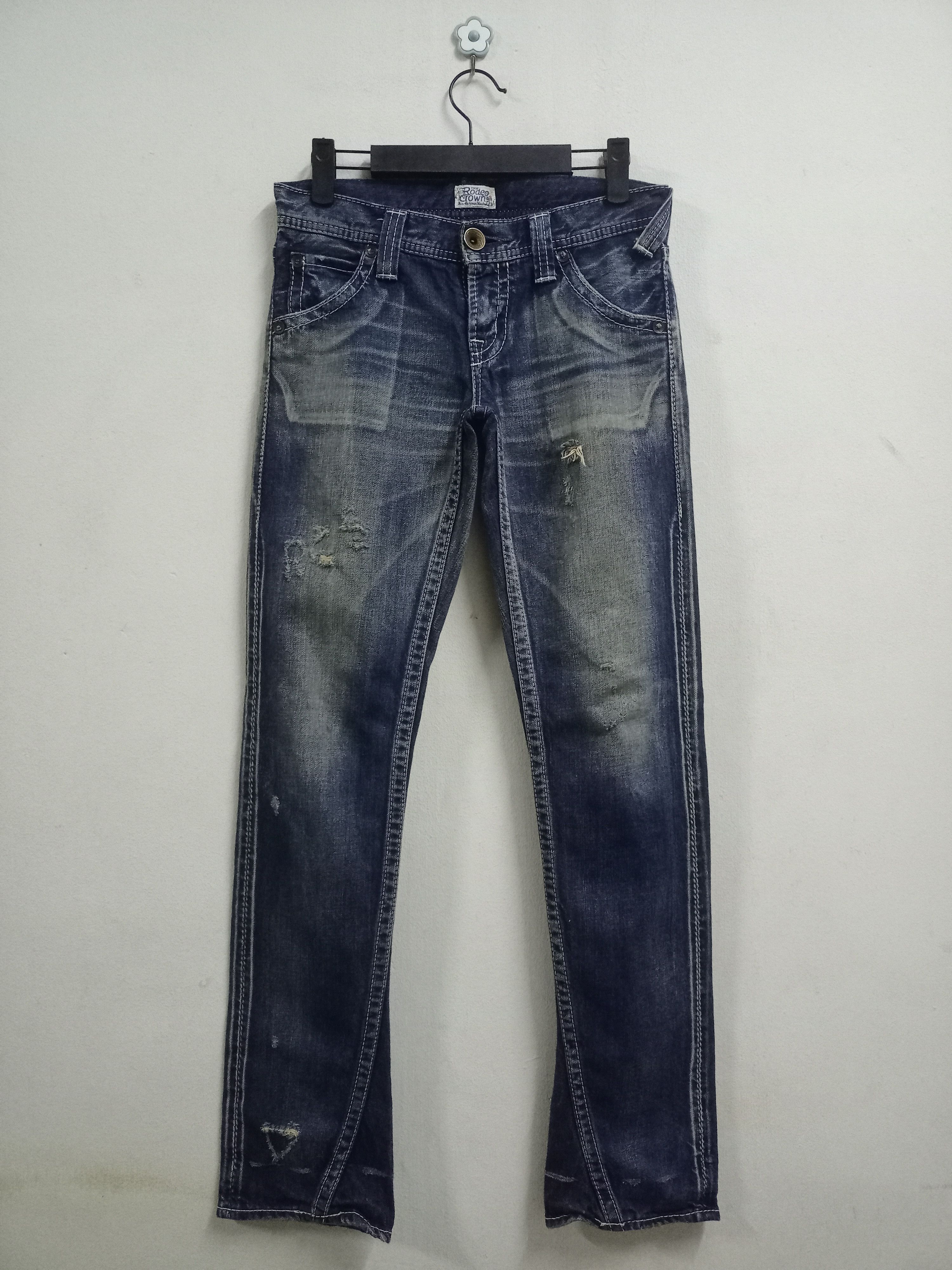 Japanese Brand Vintage Japanese Rodeo Crown Mud Wash Flare Jeans Size 30" / US 8 / IT 44 - 1 Thumbnail