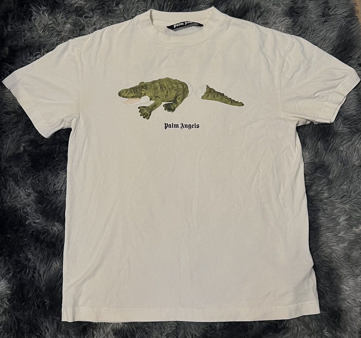 Palm Angels Palm Angles Crocodile White T-shirt Sz L Size US L / EU 52-54 / 3 - 1 Thumbnail