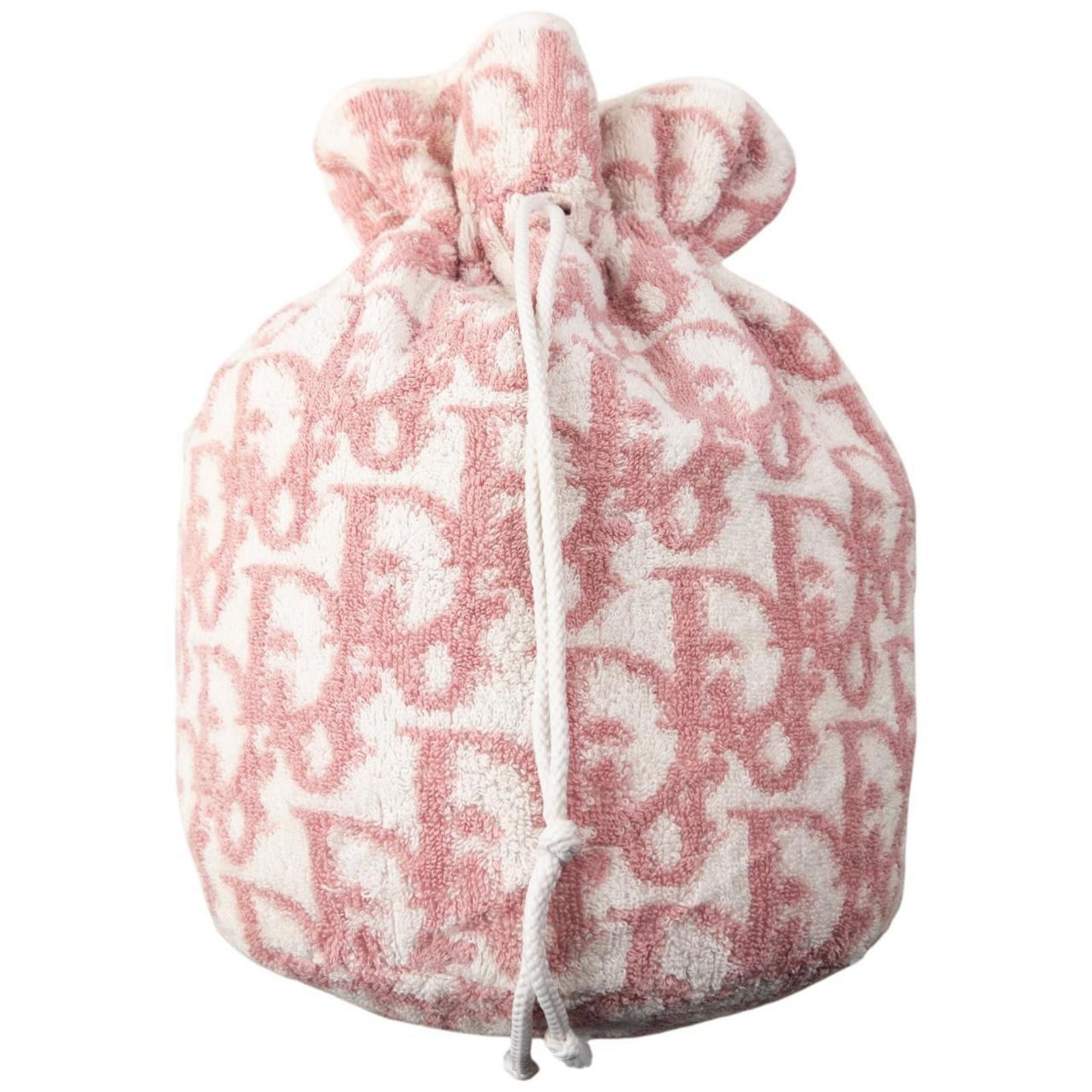 Dior Vintage Dior Monogram Terry Cloth Drawstring Bag Size ONE SIZE - 1 Thumbnail