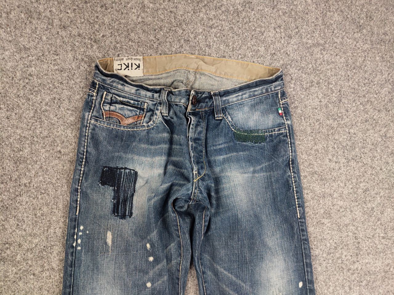 Japanese Brand VTG Y2K Japan Kick Distressed Faded Stretch Thunder Jeans Size US 34 / EU 50 - 8 Thumbnail