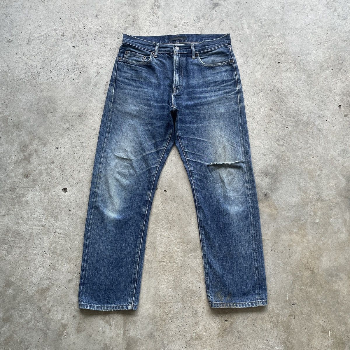 Japanese Brand W31 Vintage Japanese Redline Jeans Distressed Faded Pants Size US 31 - 1 Thumbnail