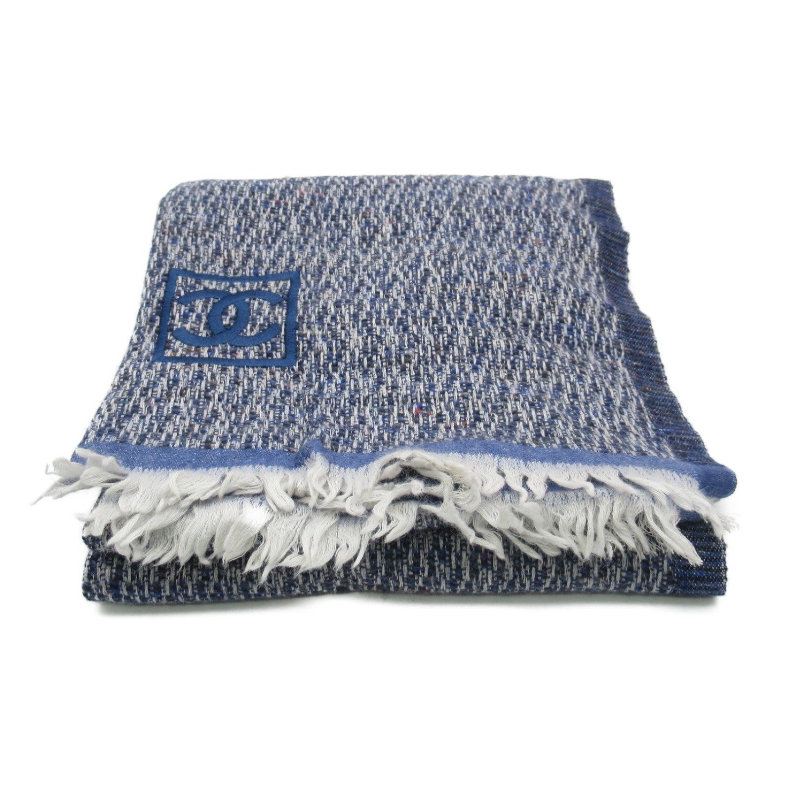 Chanel Chanel Scarf Sports Line Wool Blue Size ONE SIZE - 1 Thumbnail