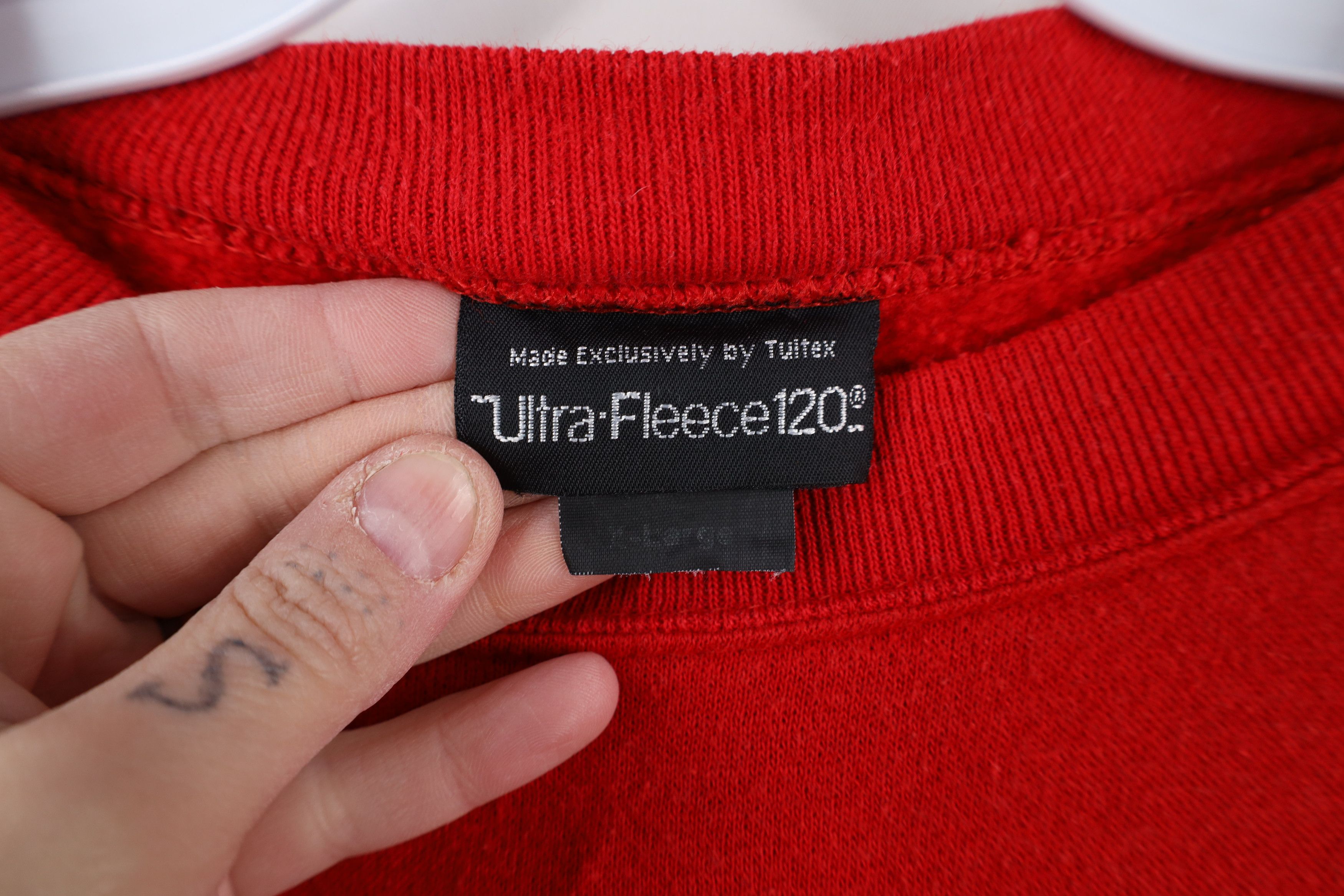 Vintage Vintage 70s 80s Streetwear Blank Raglan Sweatshirt Red USA Size XL / US 12-14 / IT 48-50 - 4 Thumbnail