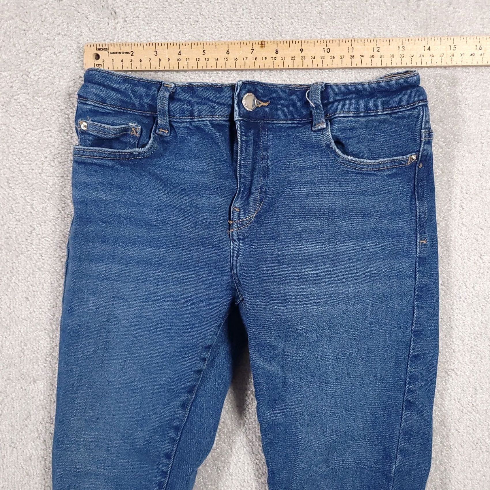 Zara Zara Jeans Women's 6 Denim Medium Wash Cropped Mid-Rise Skinny Blue 5-Pocket Size 28" / US 6 / IT 42 - 5 Thumbnail