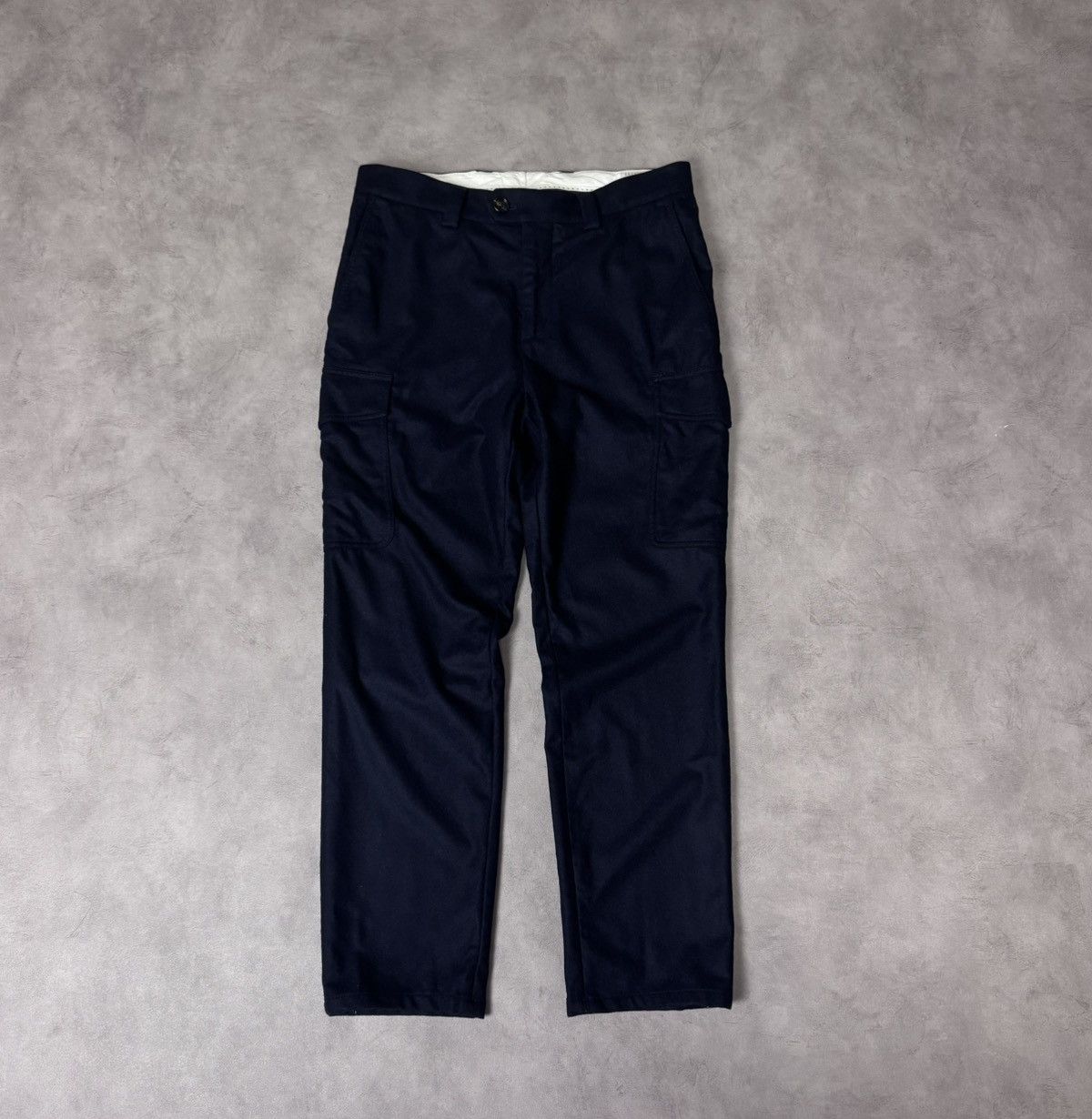 Brunello Cucinelli Brunello Cucinelli Men's Cargo Trouser Wool Navy Size:48 Size US 32 / EU 48 - 1 Thumbnail