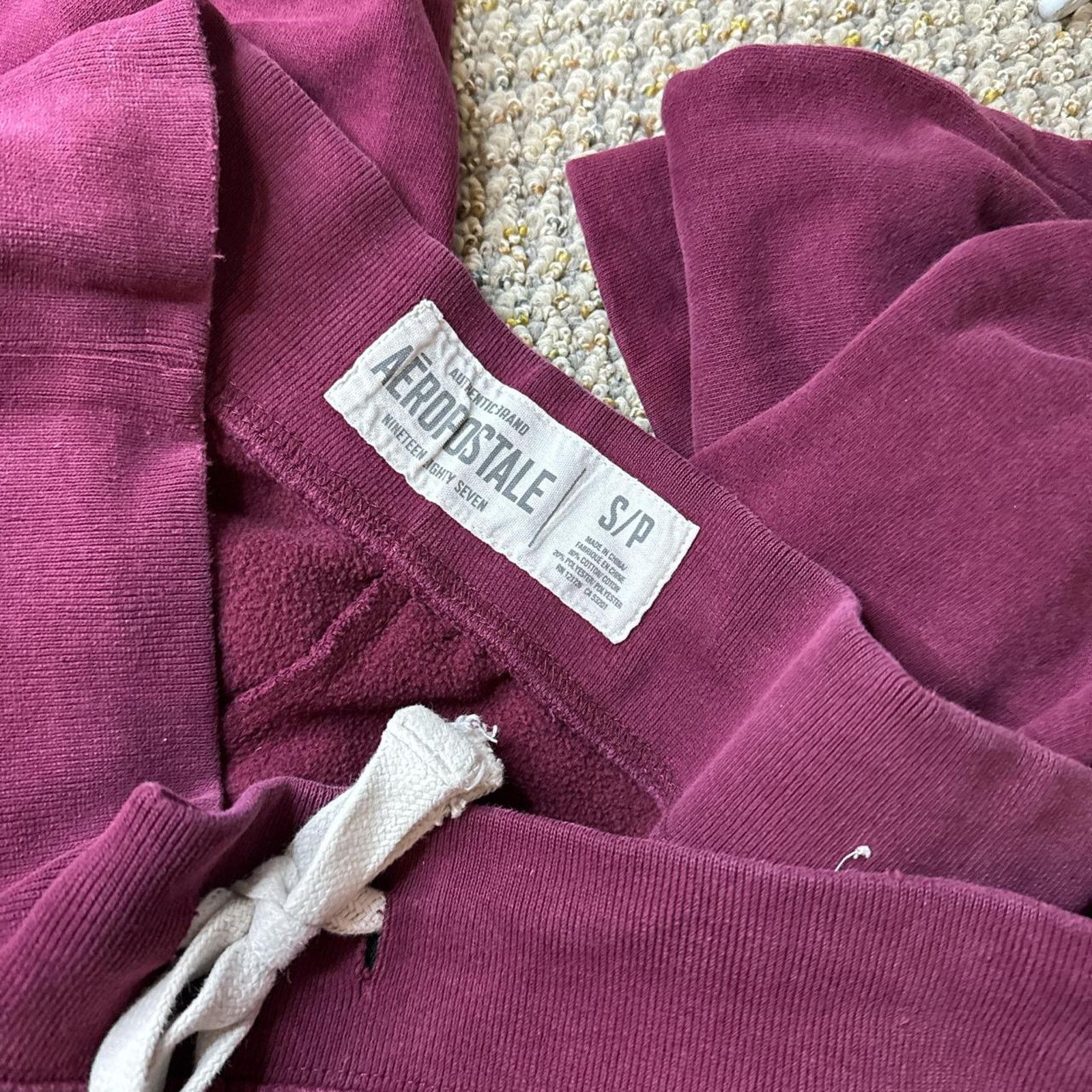 Aeropostale Cute vintage y2k maroon/ burgundy Aeropostale sweatpants Size 31" - 6 Thumbnail