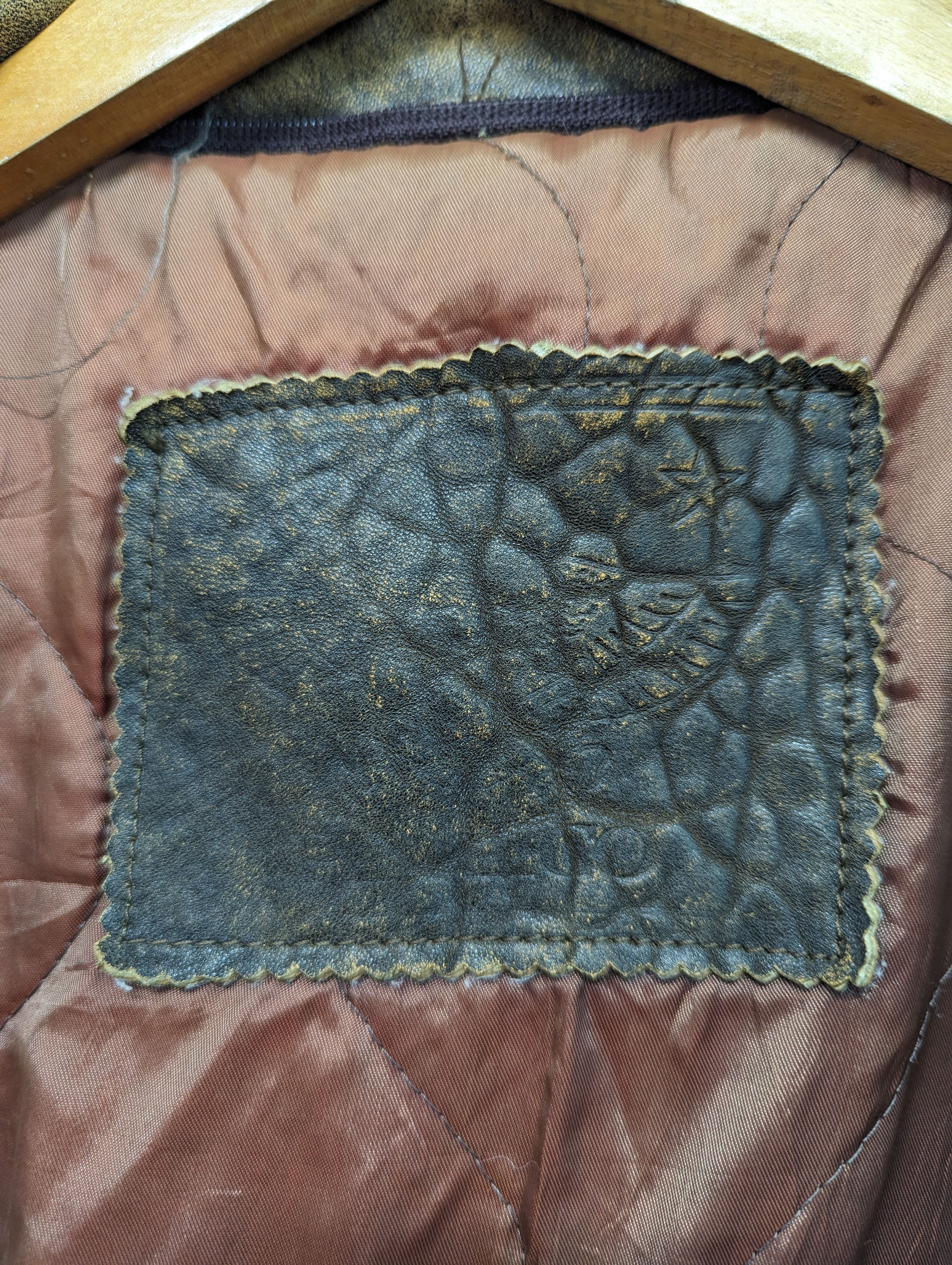 Vintage 🔥Vintage Unbrand Patina Distressed Leather Jacket Size US M / EU 48-50 / 2 - 14 Thumbnail