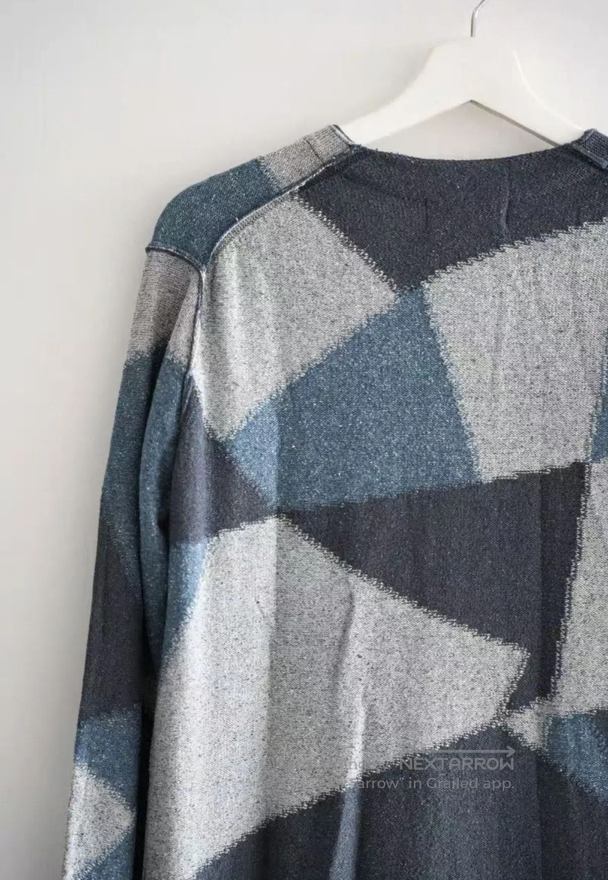 Yohji Yamamoto Blue Geometric Pattern V. Size US L / EU 52-54 / 3 - 4 Thumbnail