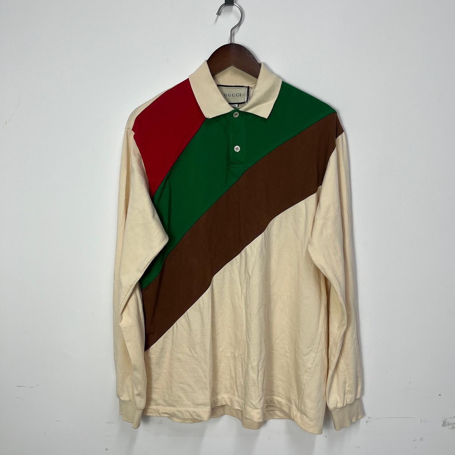 Gucci Gucci Colorblock Long Sleeve Polo Size S Size US S / EU 44-46 / 1 - 1 Thumbnail
