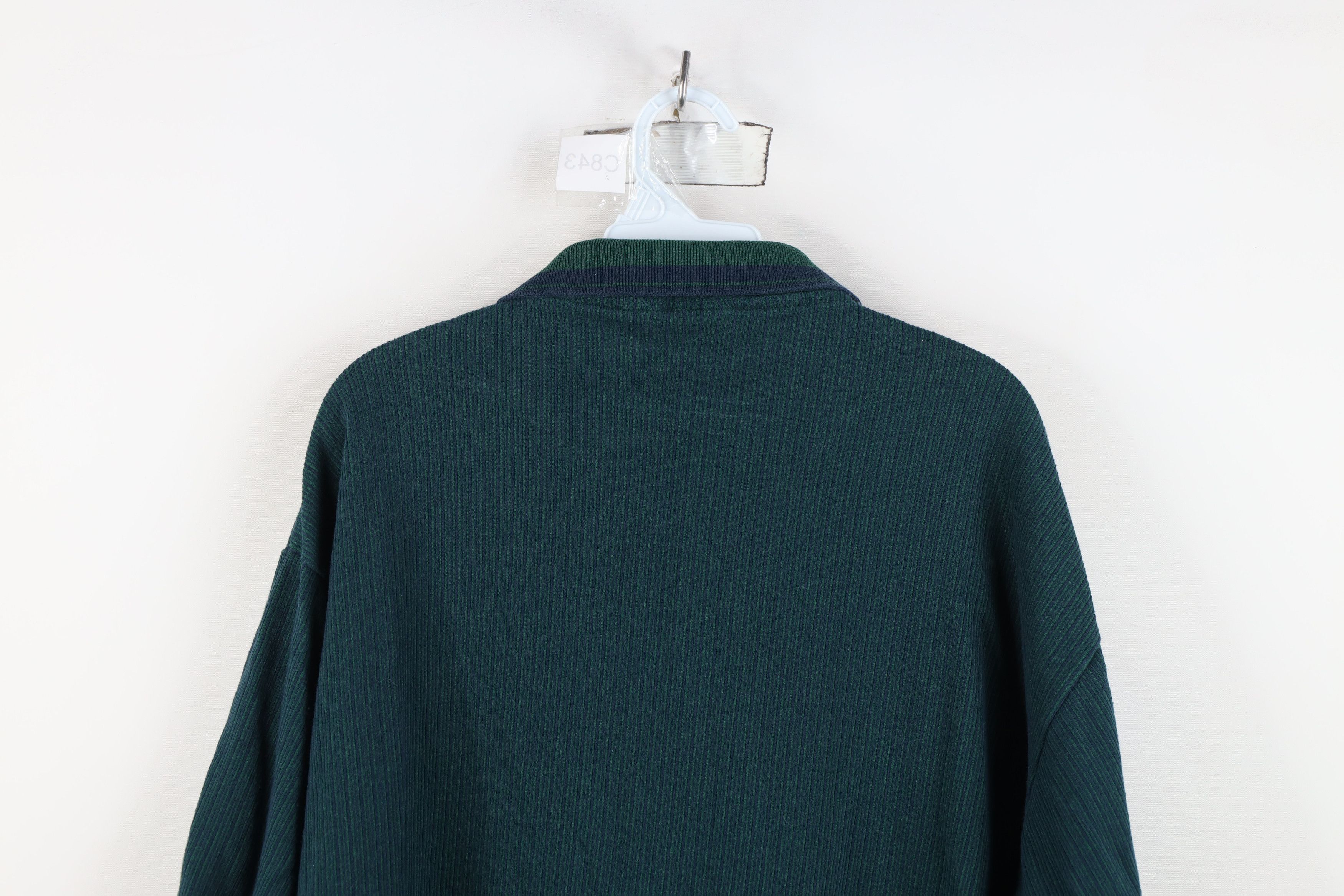 Vintage Vintage 90s Streetwear Ribbed Knit Golf Polo Shirt USA Size US XL / EU 56 / 4 - 11 Thumbnail