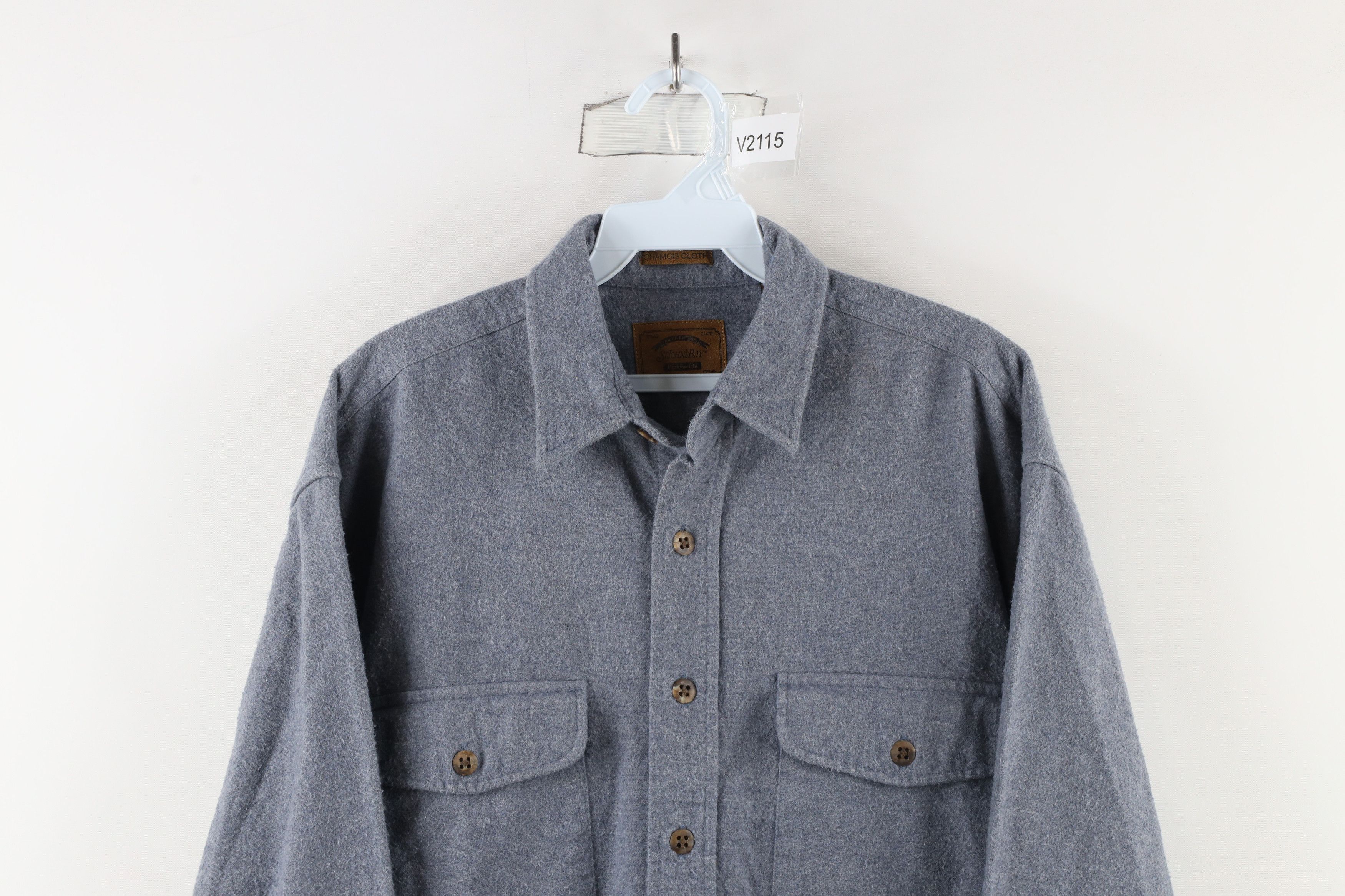 Vintage Vintage 90s Streetwear Chamois Cloth Collared Button Shirt Size US M / EU 48-50 / 2 - 2 Thumbnail