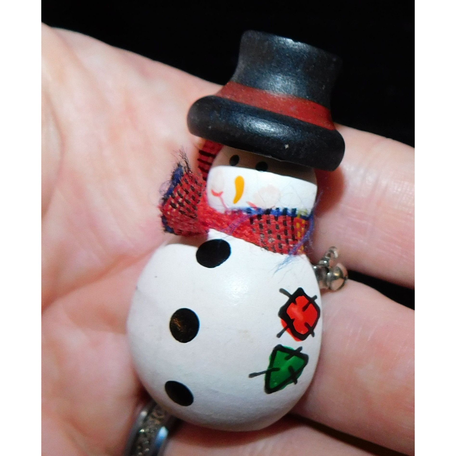 Handmade Handmade Painted Wooden Snowman Brooch Size ONE SIZE - 6 Thumbnail