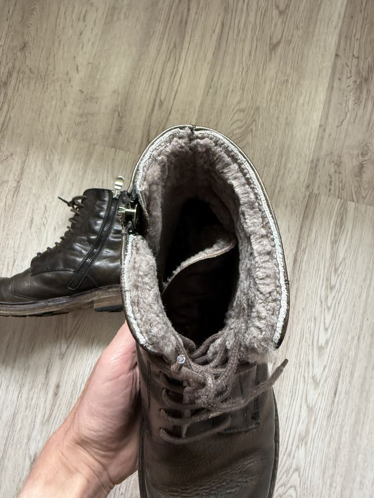 Other Crispiniano Patina Leather Boots Side Zip Italian Combat 39 Size US 6 / EU 39 - 20 Thumbnail