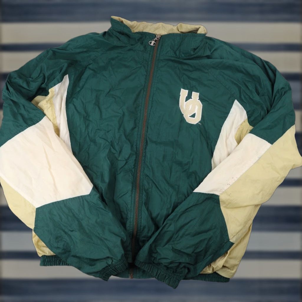Champion VINTAGE Champion University of Oregon Ducks Windbreaker Jacket Mens Large Green 90s Big Logo Size US L / EU 52-54 / 3 - 1 Thumbnail