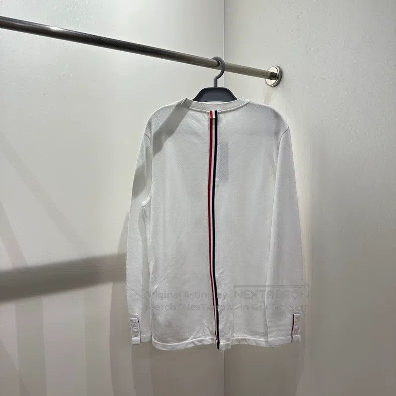 Thom Browne Thom Browne Classic Ribbed Round Neck Long Sleeve Size US M / EU 48-50 / 2 - 2 Thumbnail