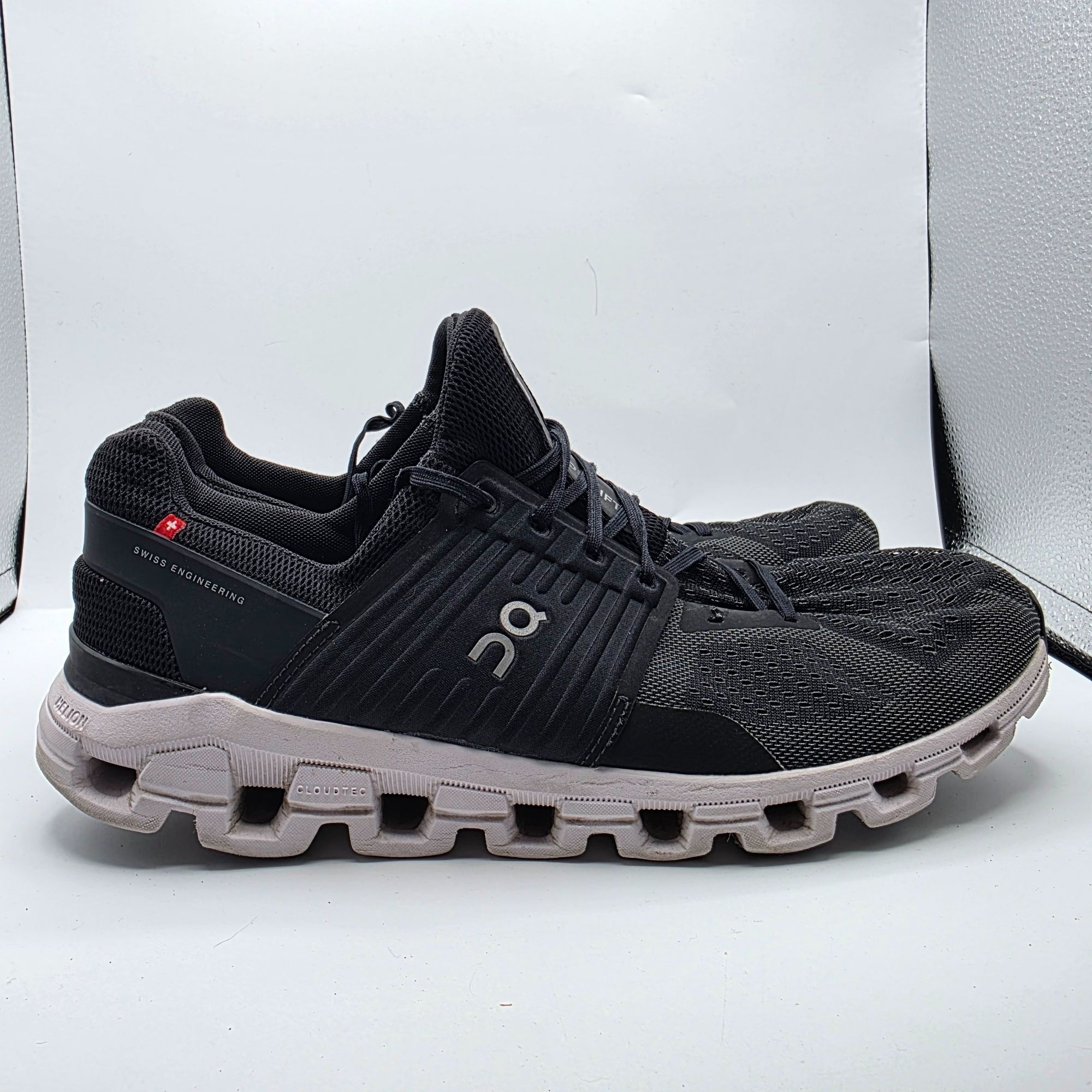On On Running Cloudswift Mens Size 11.5 Black White Running Sho Size US 11.5 / EU 44-45 - 12 Thumbnail