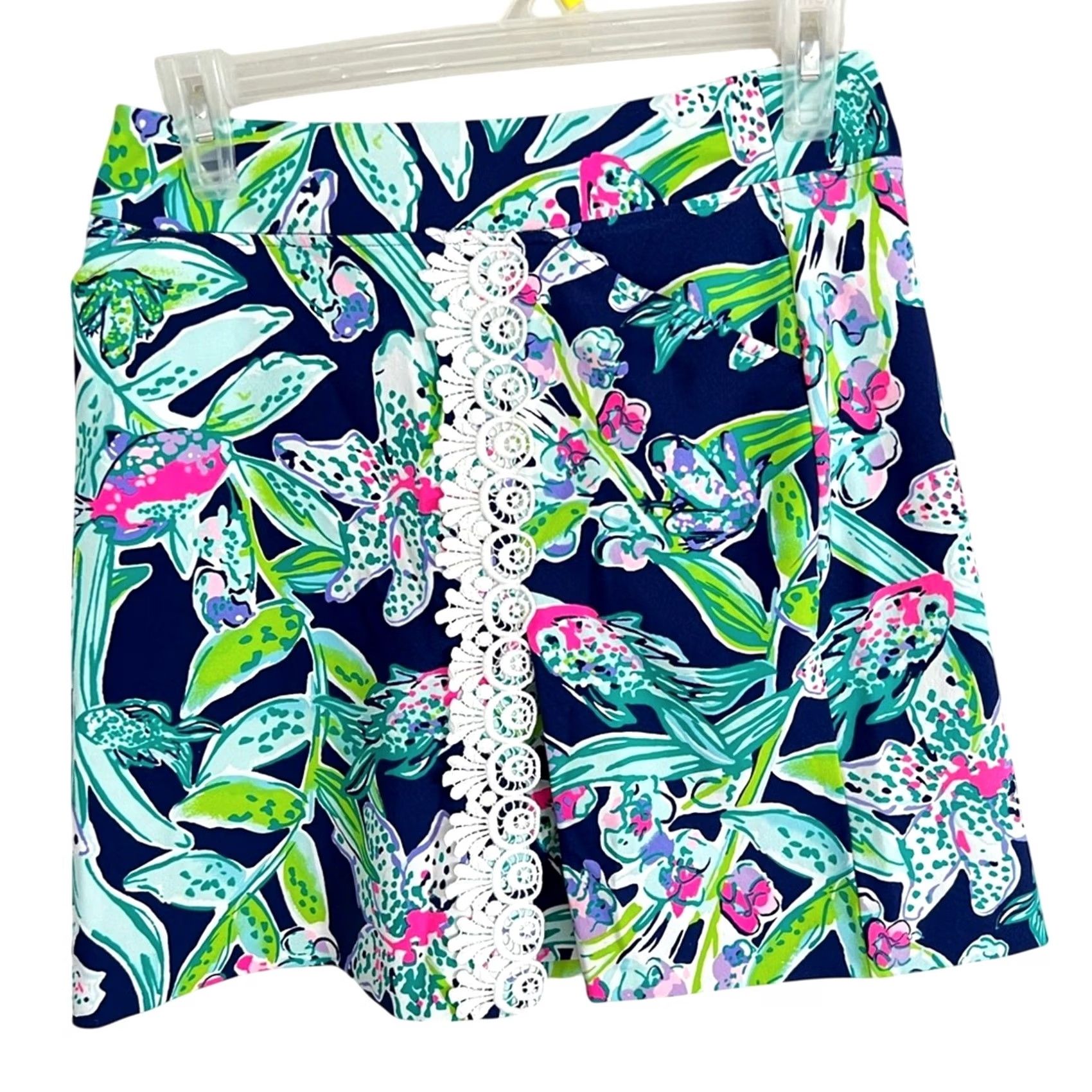 Lilly Pulitzer Lilly Pulitzer Women's Skort Luxletic Daphne UPF 50+ Looking Sharp Pink Blue 00 Midi Regular Skort Womens Girls Size 24" / US 00 / IT 34 - 2 Thumbnail
