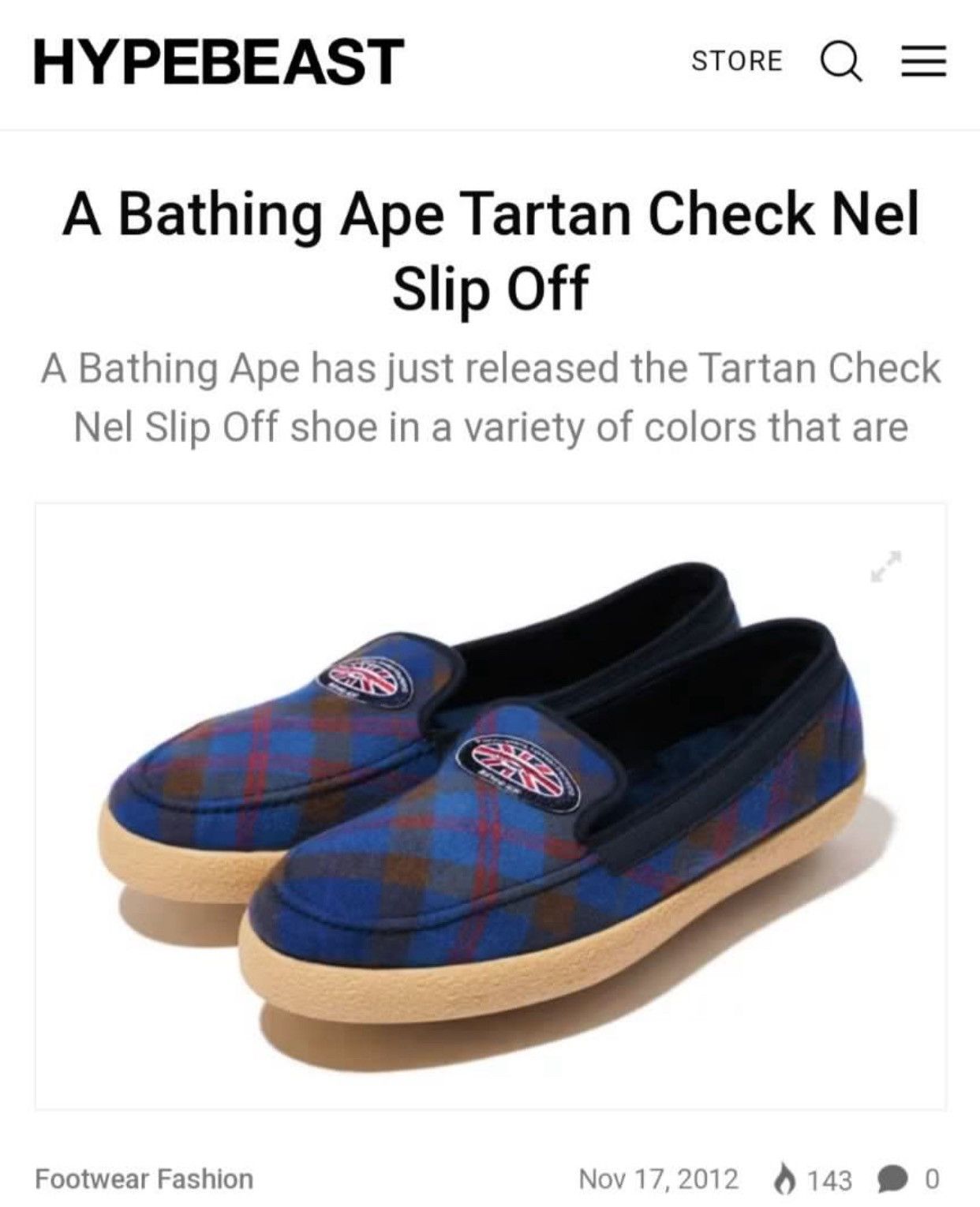 Bape RARE BAPE 🦍Tartan Check Nel Slip shoe Size US 7.5 / EU 40-41 - 2 Thumbnail