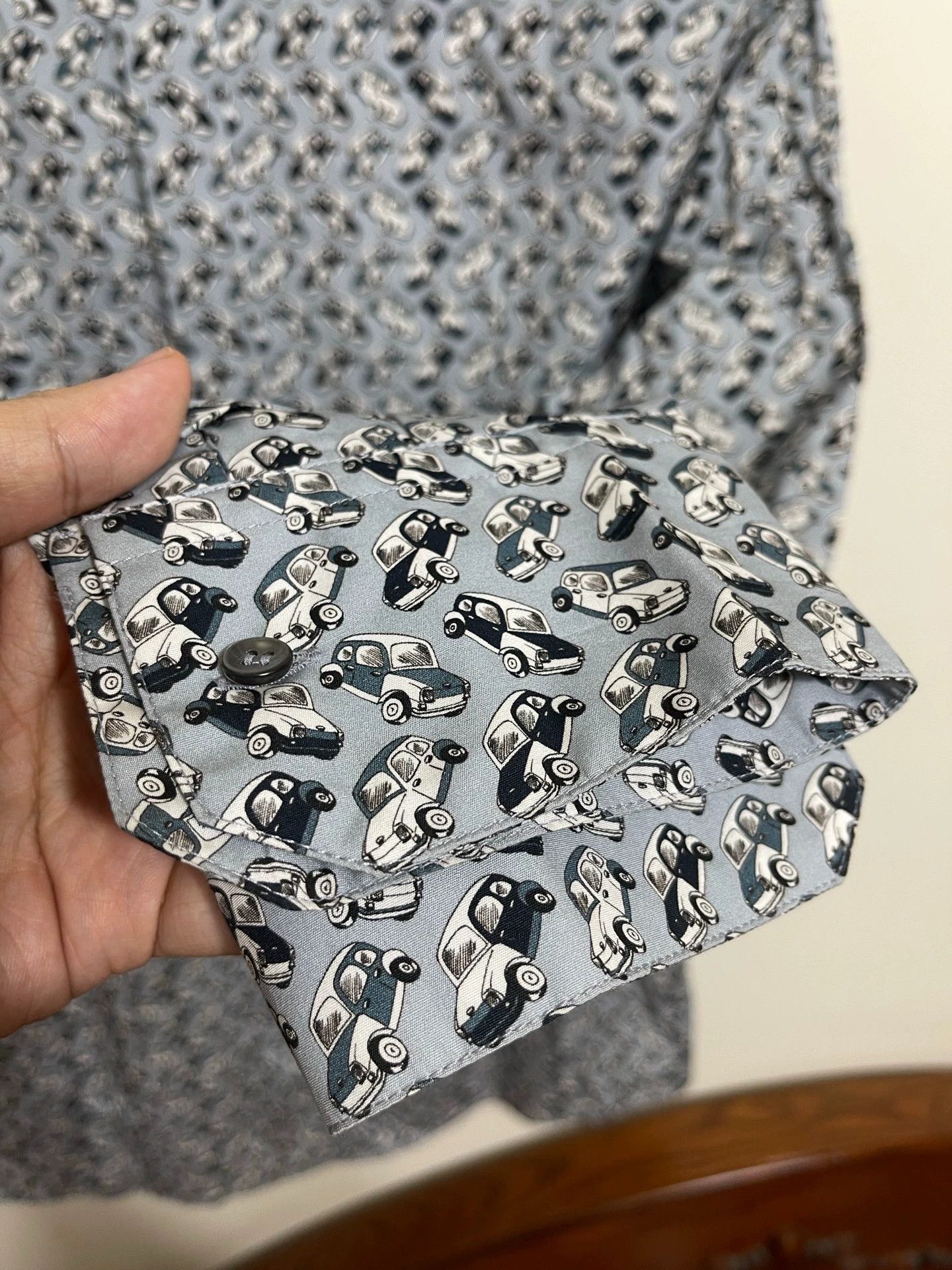 Dolce & Gabbana DG Slim Fit Longsleeve Shirt 41 Italian Cars Print Size US L / EU 52-54 / 3 - 5 Thumbnail