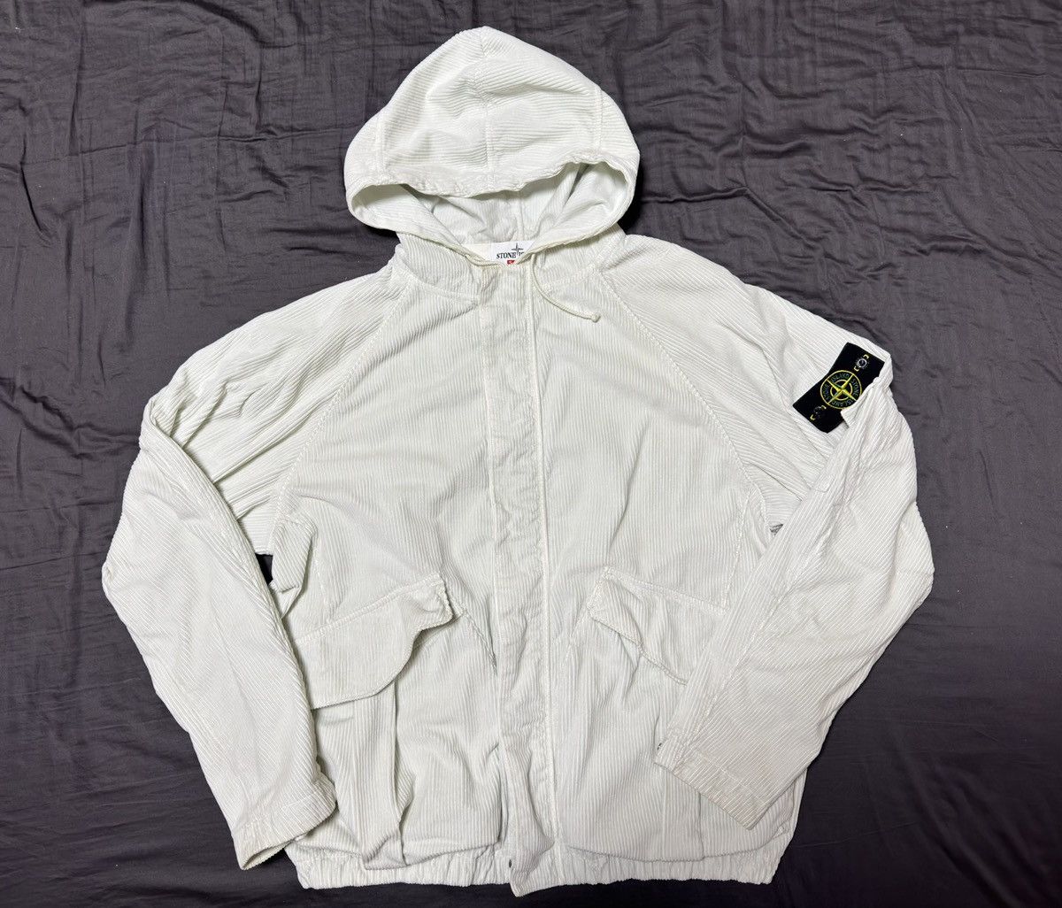 Supreme x Stone Island Corduroy Jacket white XL