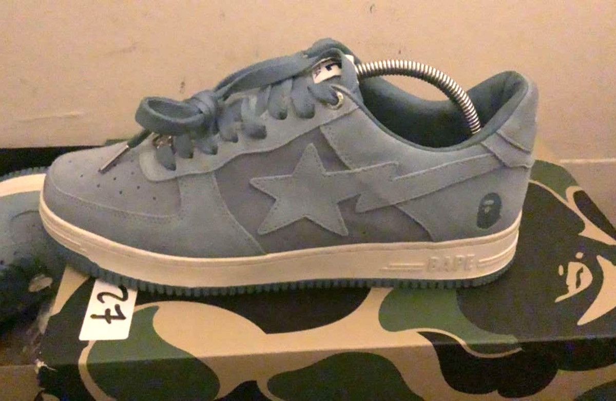 Bape Bapestas Light blue suede Size US 9.5 / EU 42-43 - 1 Thumbnail