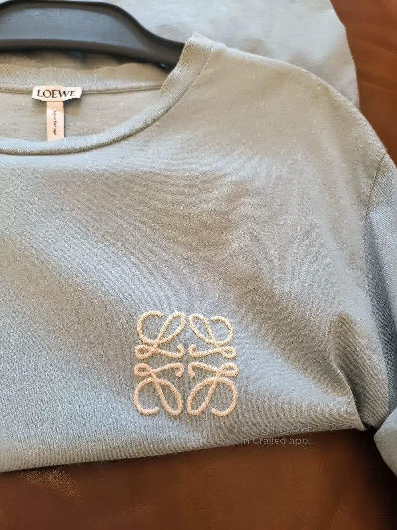 Loewe LOEWE Logo Embroidered T-Shirt, Haze Blue Size M / US 6-8 / IT 42-44 - 4 Thumbnail