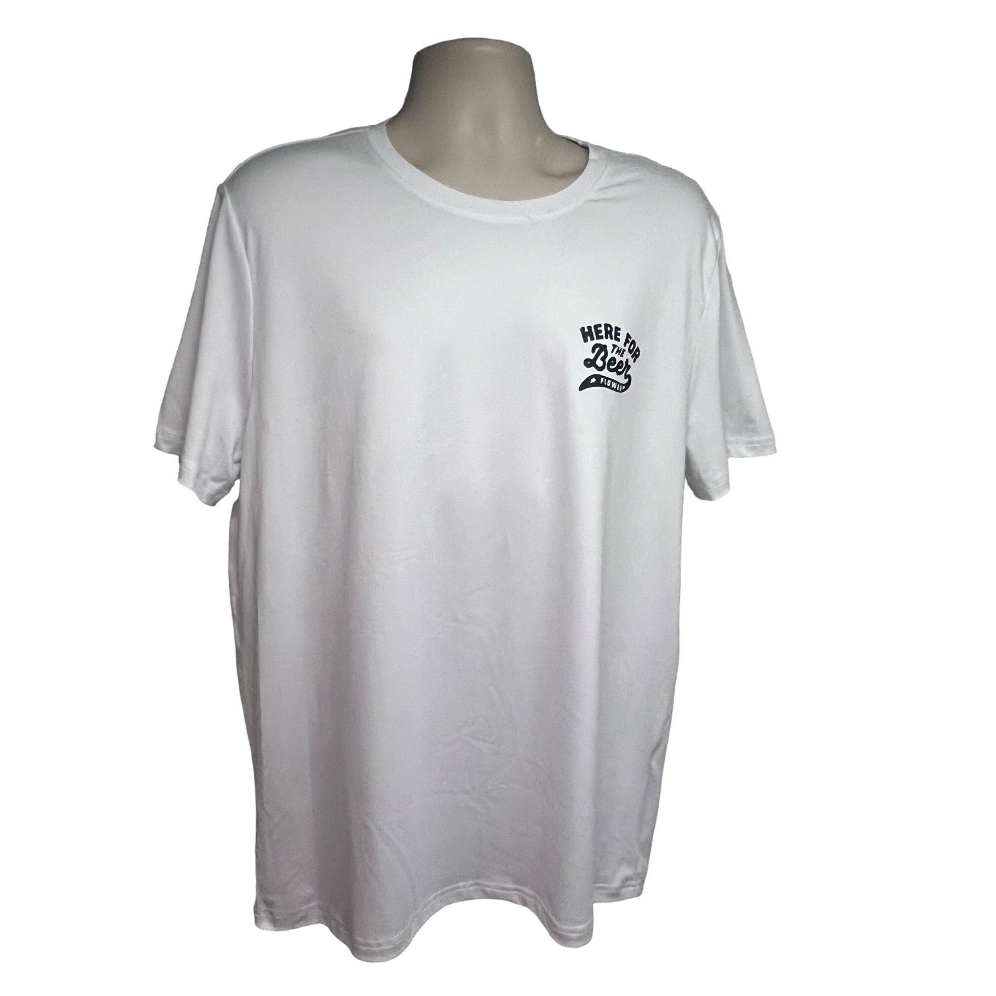 Other Mens White Double Graphic Novelty Funny T-Shirt XL Stretch R Size US XL / EU 56 / 4 - 3 Thumbnail