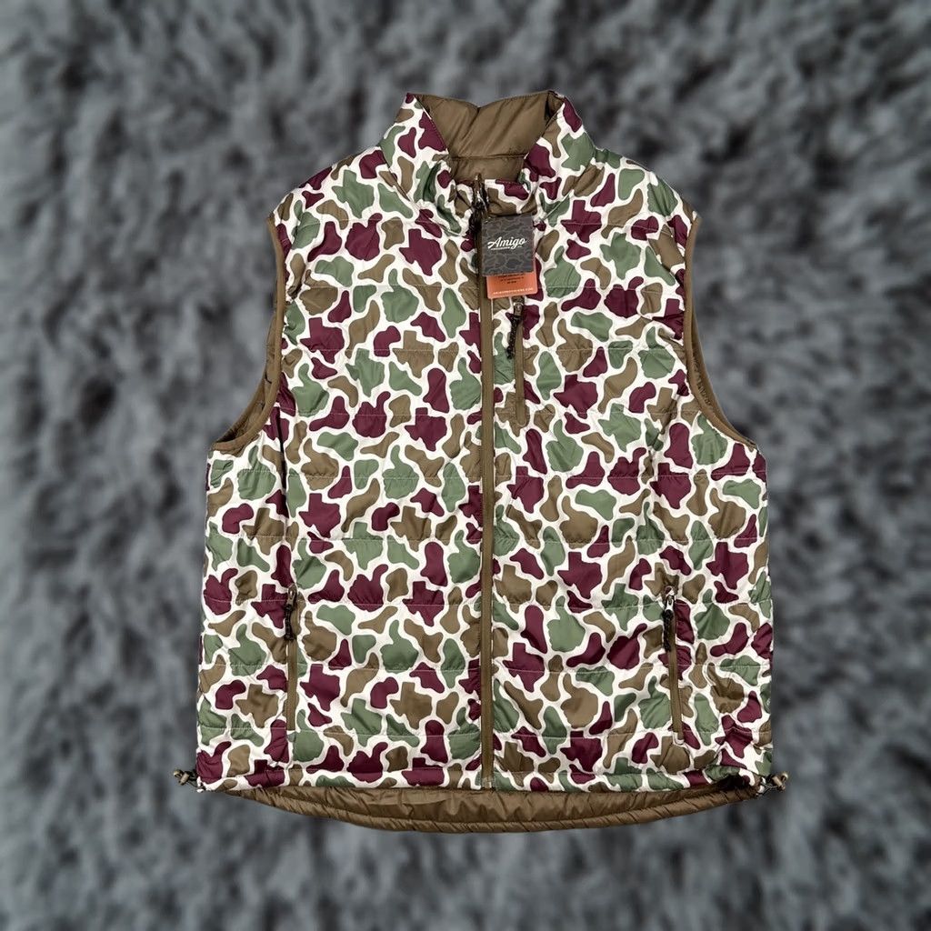 Vintage Texas A&M Aggies Amigo Provisions Camo Quilted Puffer Vest 2XL Mens Tan Reversible Jacket Size US XXL / EU 58 / 5 - 1 Thumbnail