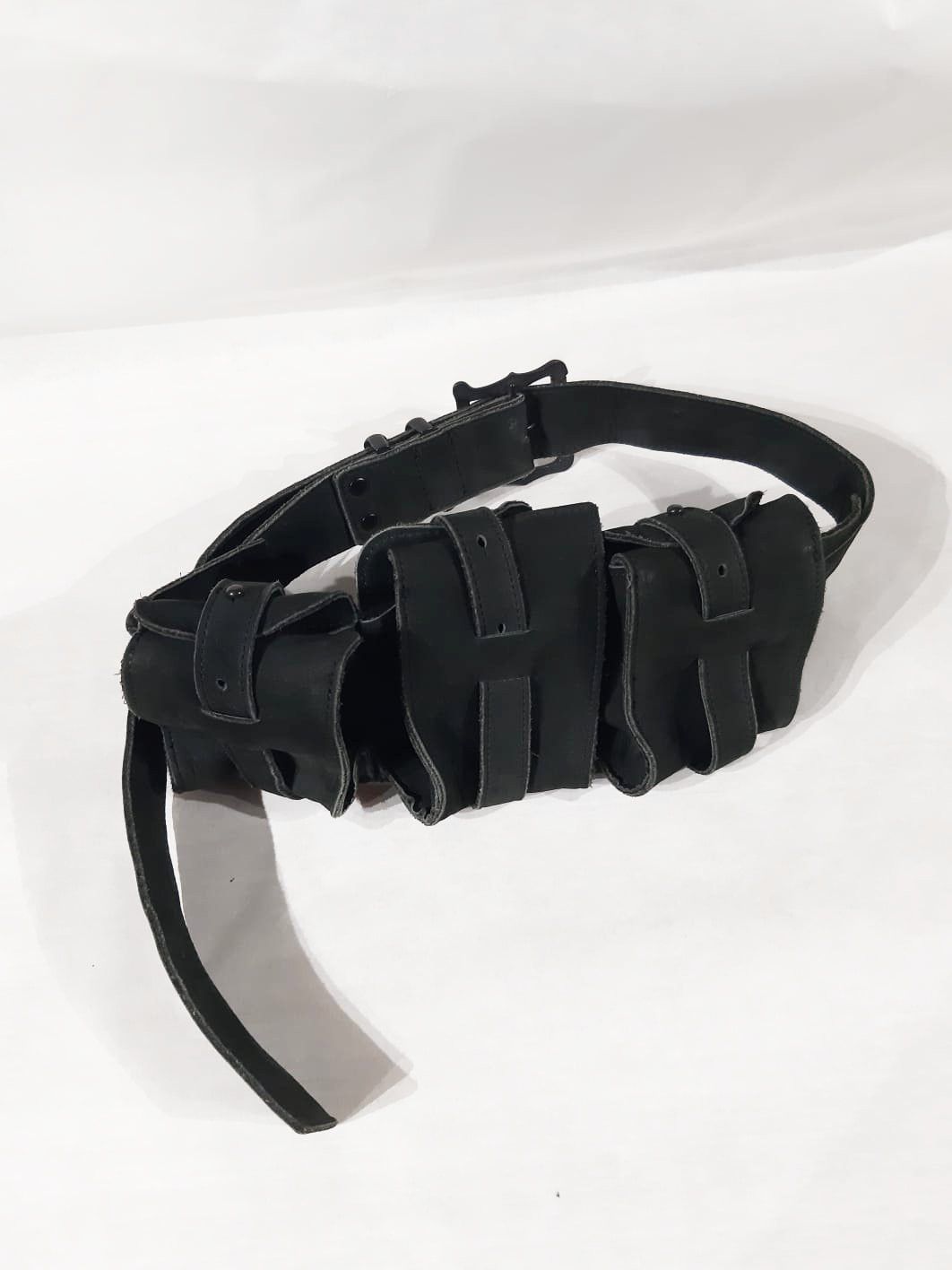 Number (N)ine Suede Leather Ammo Cargo Belt SS07 “About a Boy” Size ONE SIZE - 3 Thumbnail