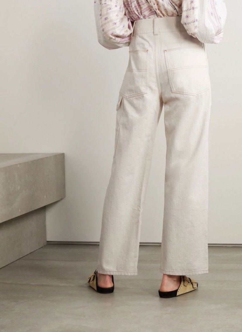 Isabel Marant ISABEL MARANT Myler Herringbone Cotton Wide-Leg Pants Size 24" / US 00 / IT 34 - 2 Thumbnail