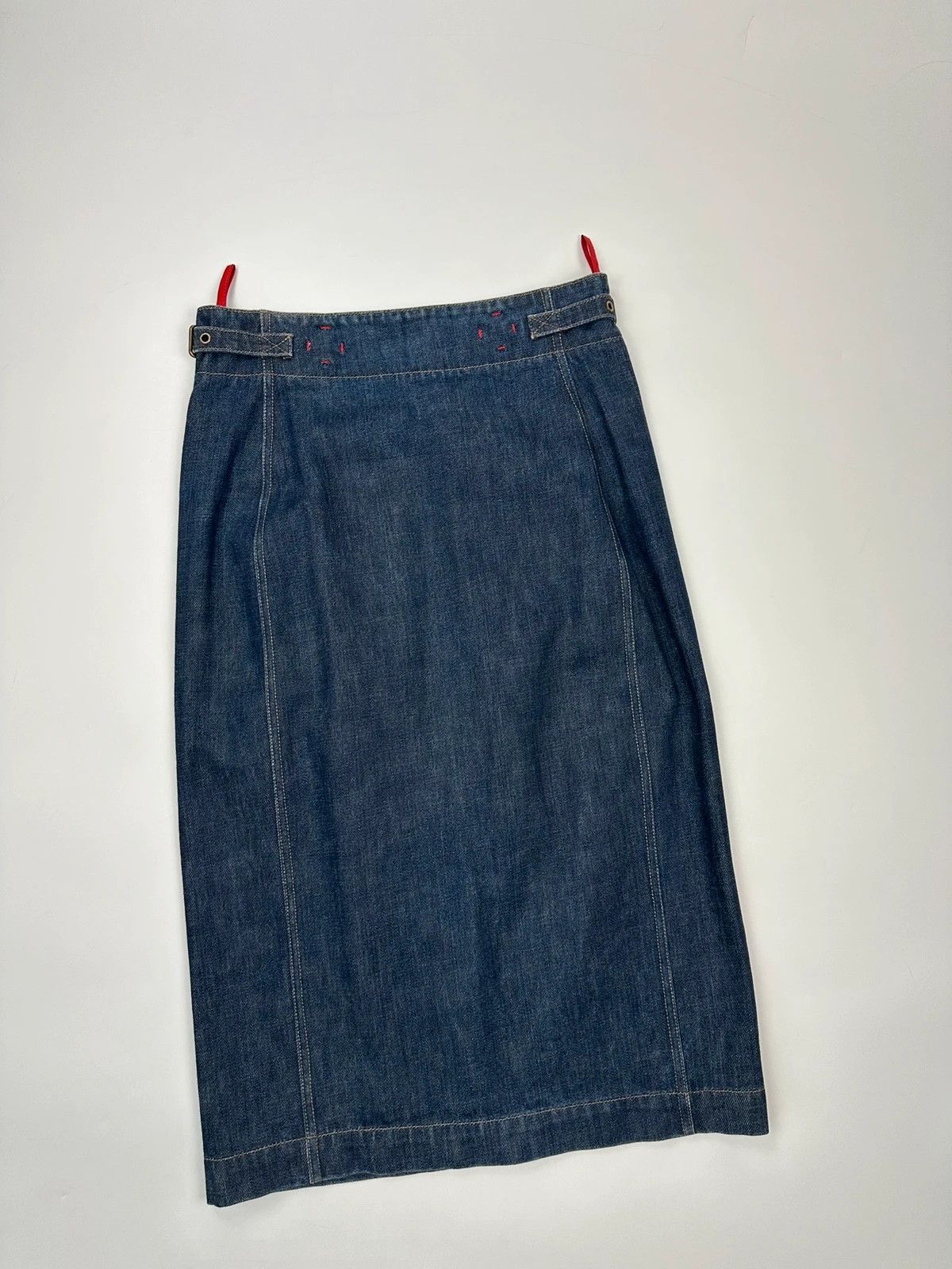 Prada Prada Sport SS02 Indigo Denim Long Zip Skirt Size 27" / US 4 / IT 40 - 1 Thumbnail
