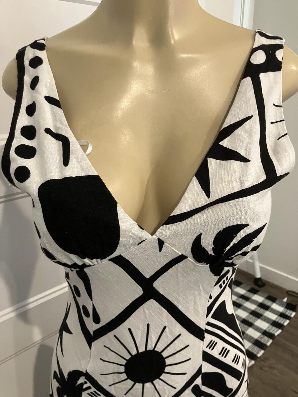 Other NWOT Black and White Patterned Sleeveless Maxi Dress Size XS / US 0-2 / IT 36-38 - 11 Thumbnail