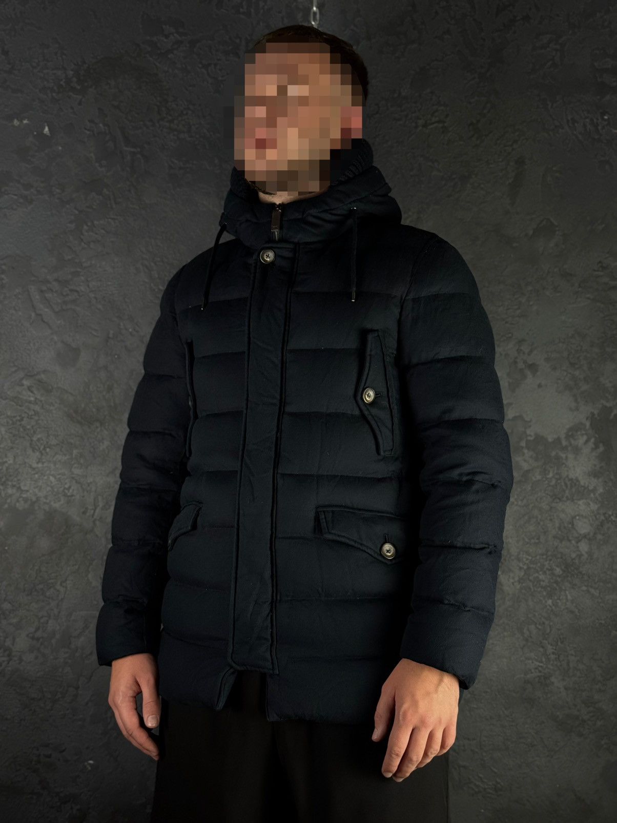 Herno HERNO Norfolk Men's Down Jacket Navy Blue Size 50 Size US M / EU 48-50 / 2 - 2 Thumbnail