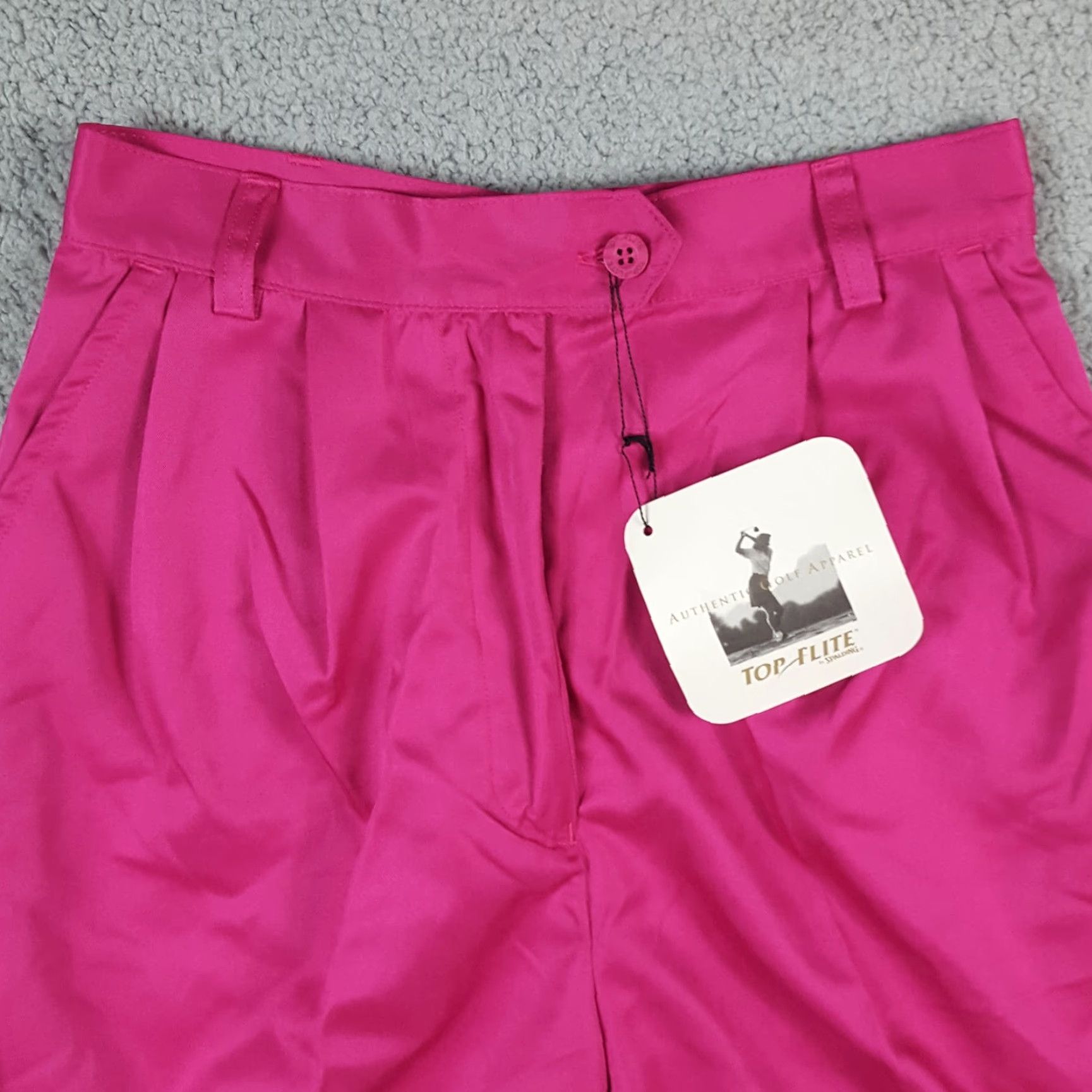 Vintage VINTAGE Top Flite Women's Chino Shorts 8 High Waist Pleated Relaxed Pink Summer Athletic Casual Y2K Size 30" / US 8 / IT 44 - 2 Thumbnail