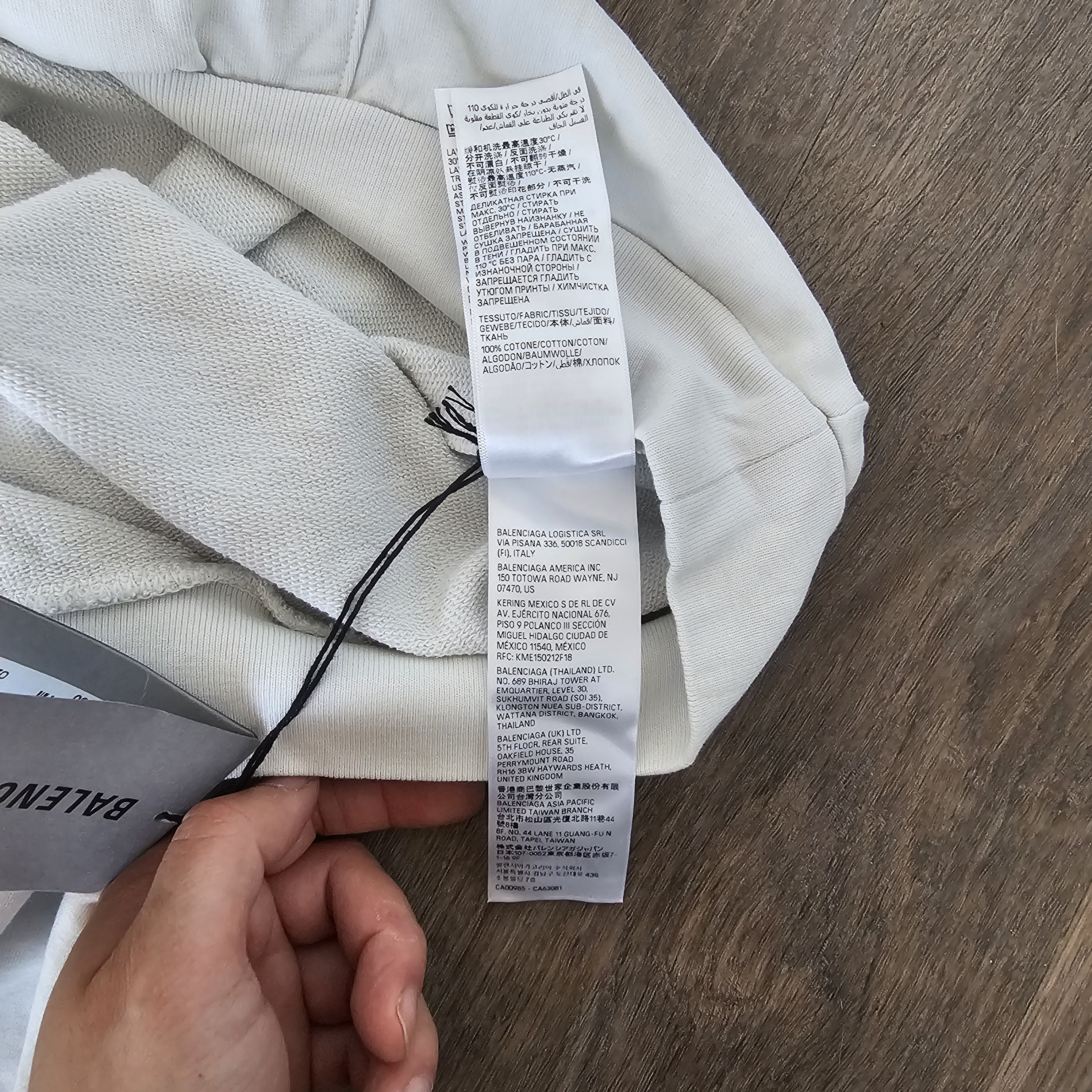 Balenciaga Balenciaga Large Fit Hoodie 'Dirty White Size US M / EU 48-50 / 2 - 8 Thumbnail